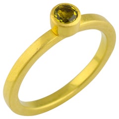 PHILIPPE SPENCER .24 Ct. Anello solitario con tormalina Oliver in oro 22 e 20 carati