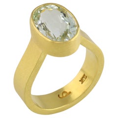 PHILIPPE SPENCER 4.0 Ct. Aquamarine in 22K and 20K Gold Statement Ring
