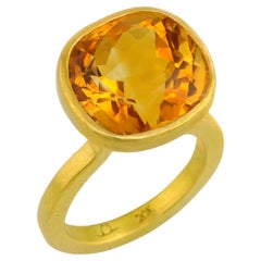 PHILIPPE SPENCER 9.2 Ct. Gold Citrine in 22K and 20K Gold Statement Ring