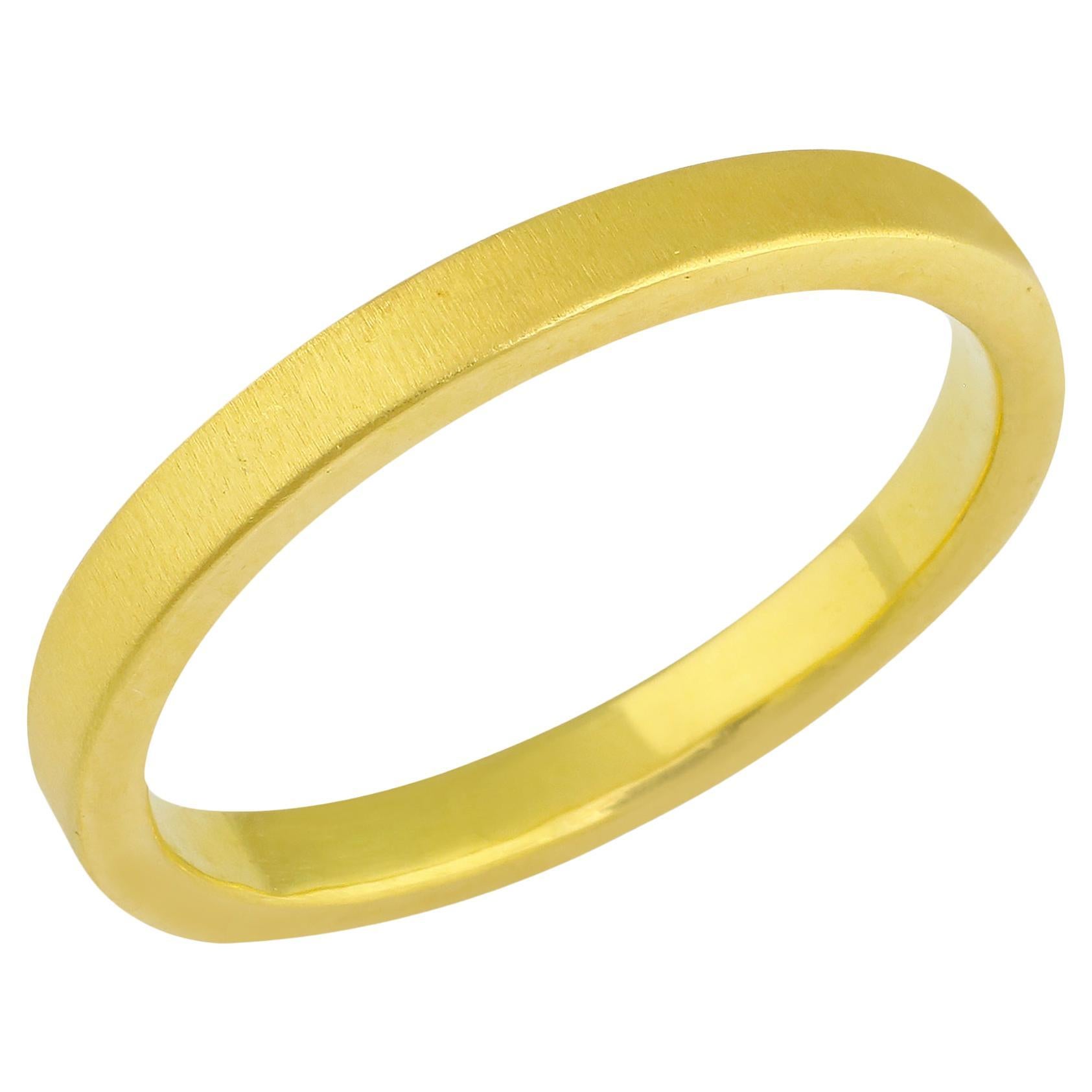 PHILIPPE SPENCER Massiv 20K Gold Hand & Anvil geschmiedetes 2,75 mm x 2 mm Band