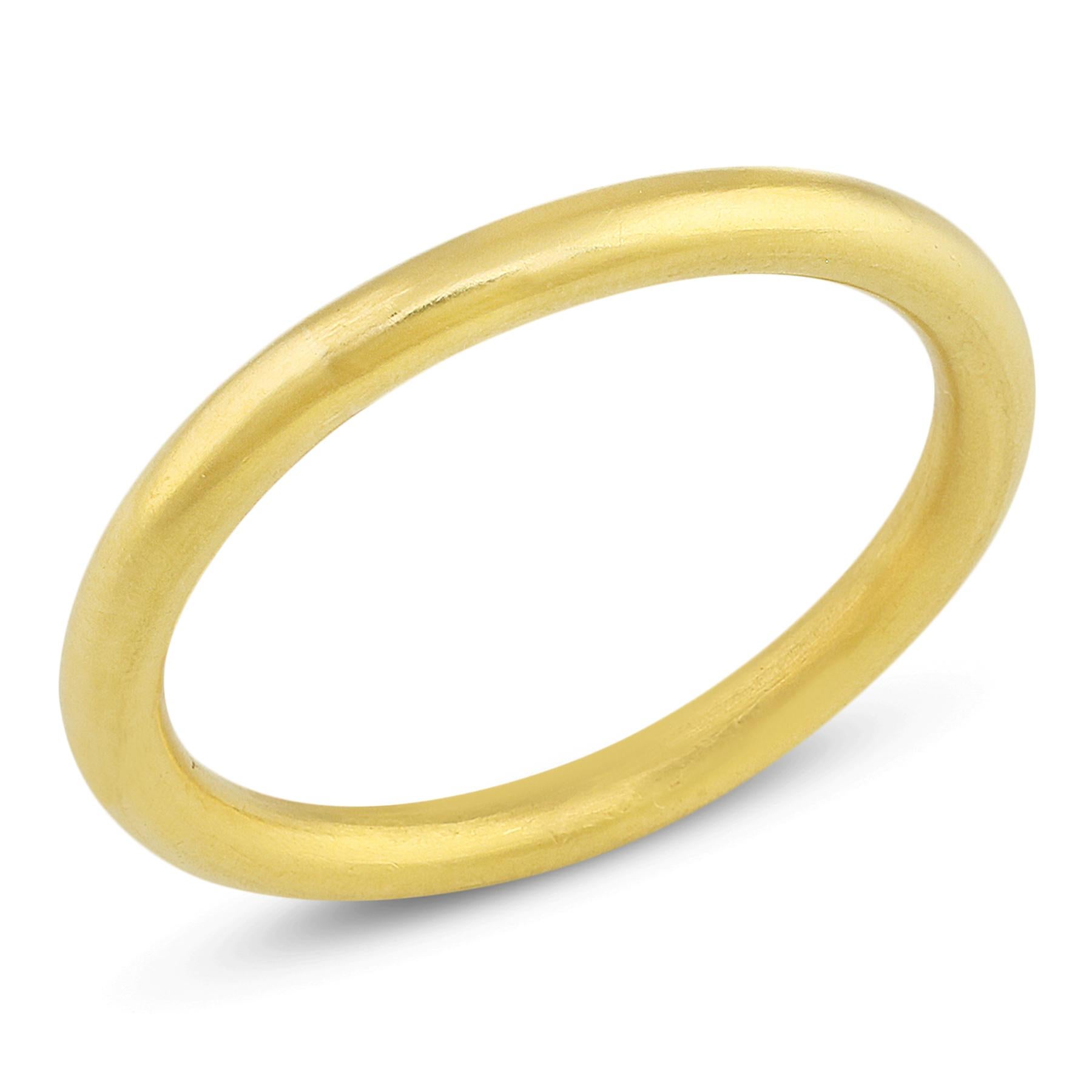 For Sale:  PHILIPPE SPENCER Solid 20K Gold Hand-Forged 2.3mm Organic Round Ring 3