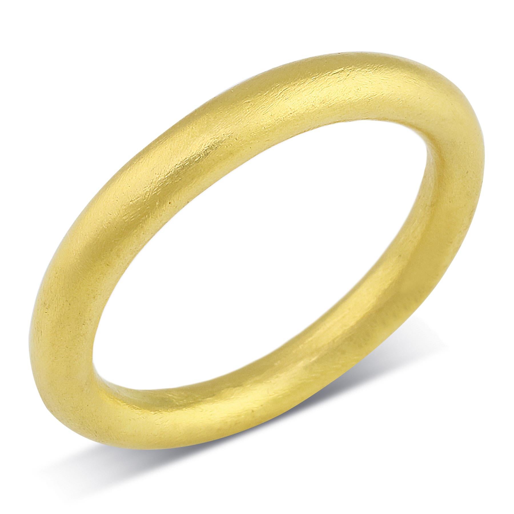 For Sale:  PHILIPPE SPENCER Solid 20K Gold Hand-Forged 2.8mm Organic Round Ring 3