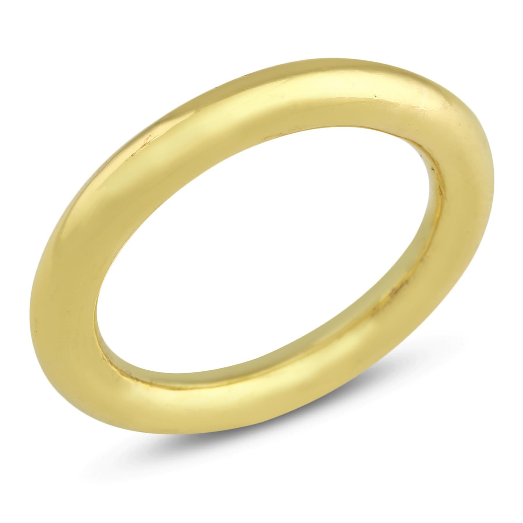 For Sale:  PHILIPPE SPENCER Solid 20K Gold Hand-Forged 3.8mm Organic Round Ring 3