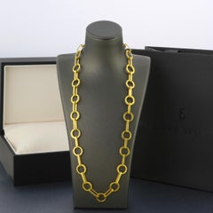 PHILIPPE SPENCER Massiv 22K Gold vollständig handgeschmiedete runde Gliederhalskette