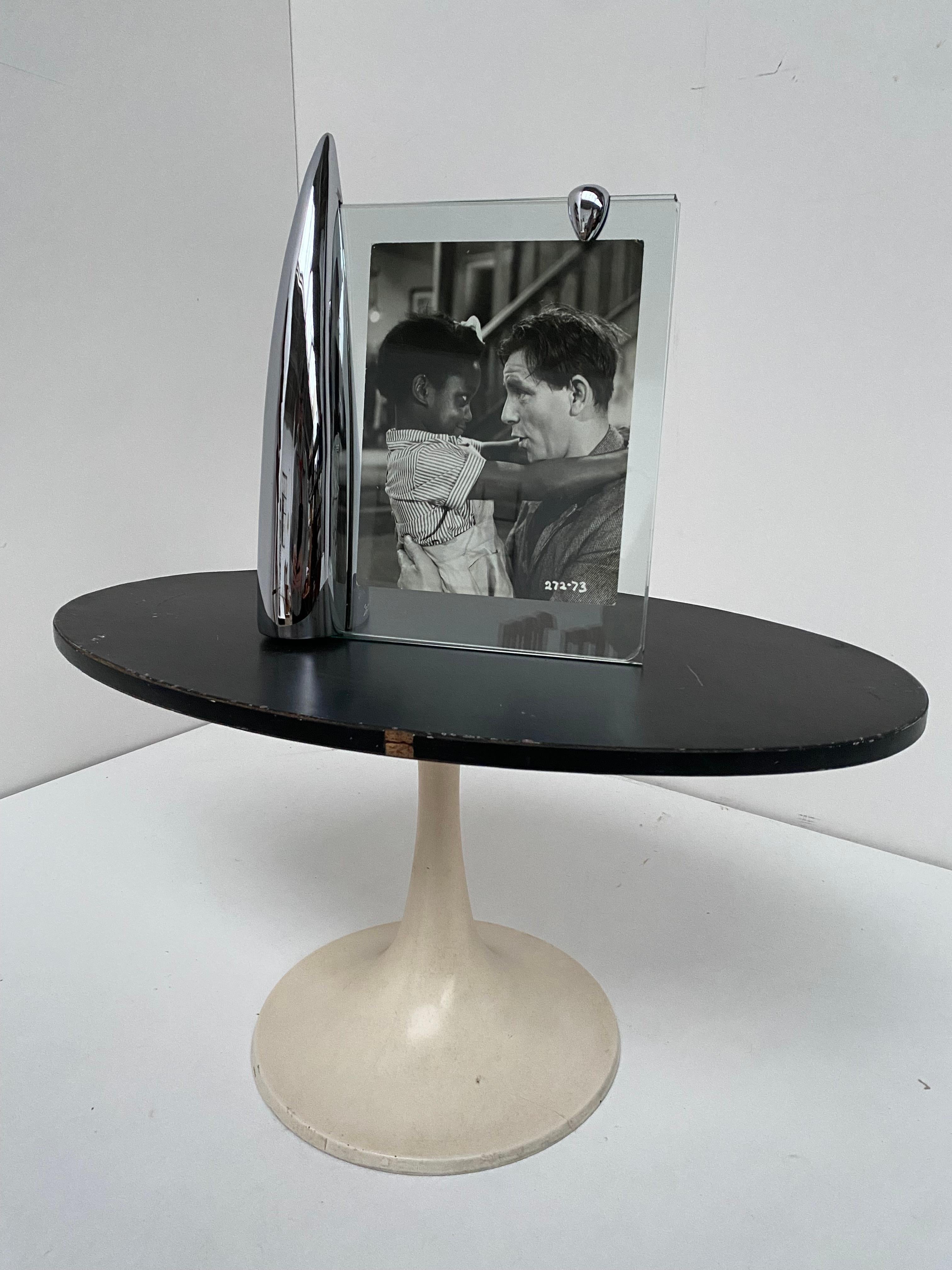 Post-Modern Philippe Starck 1989 Shark Collection Chrome Picture Photo Frame For Sale
