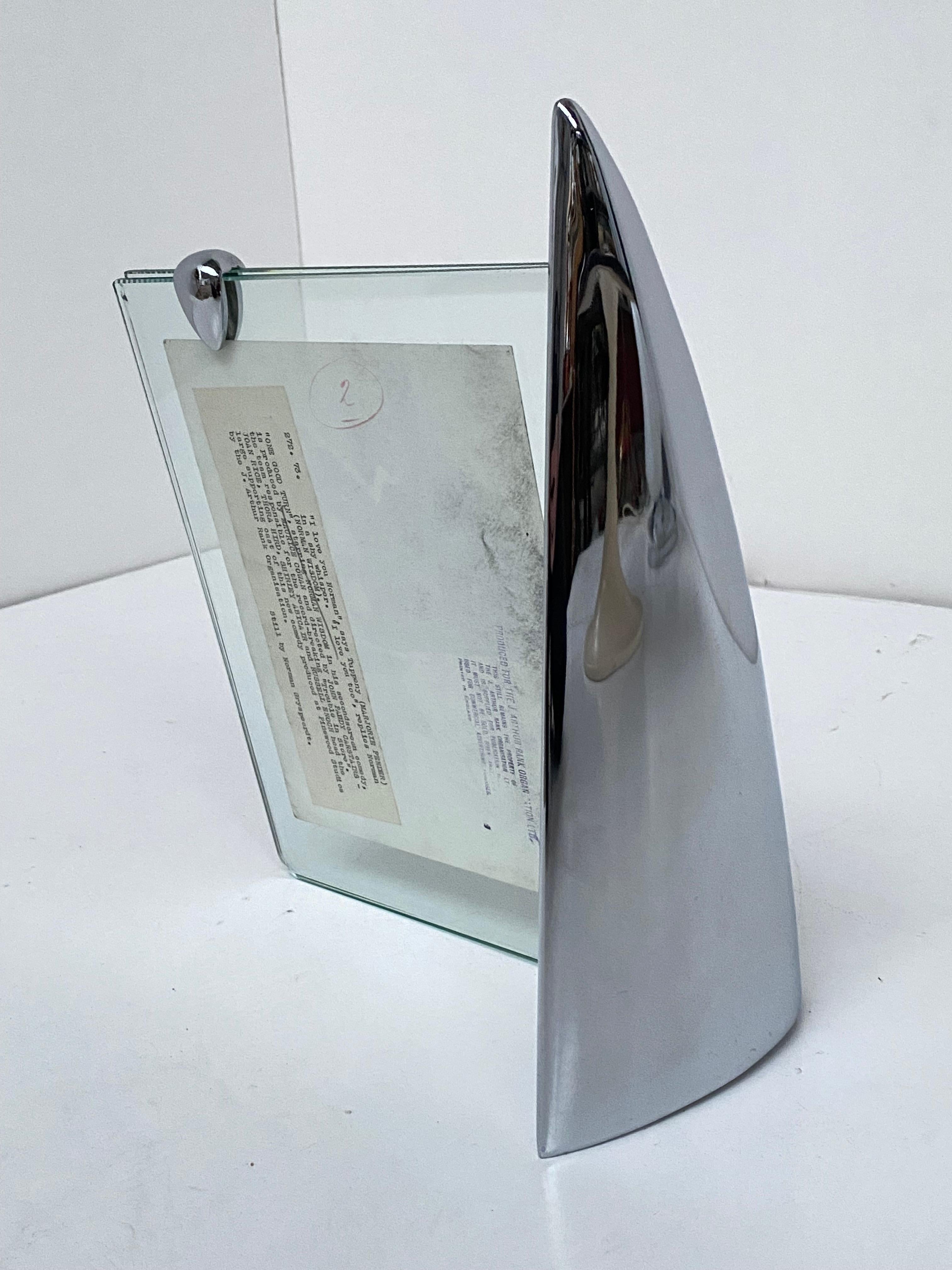 Philippe Starck 1989 Shark Collection Chrome Picture Photo Frame In Good Condition For Sale In bergen op zoom, NL