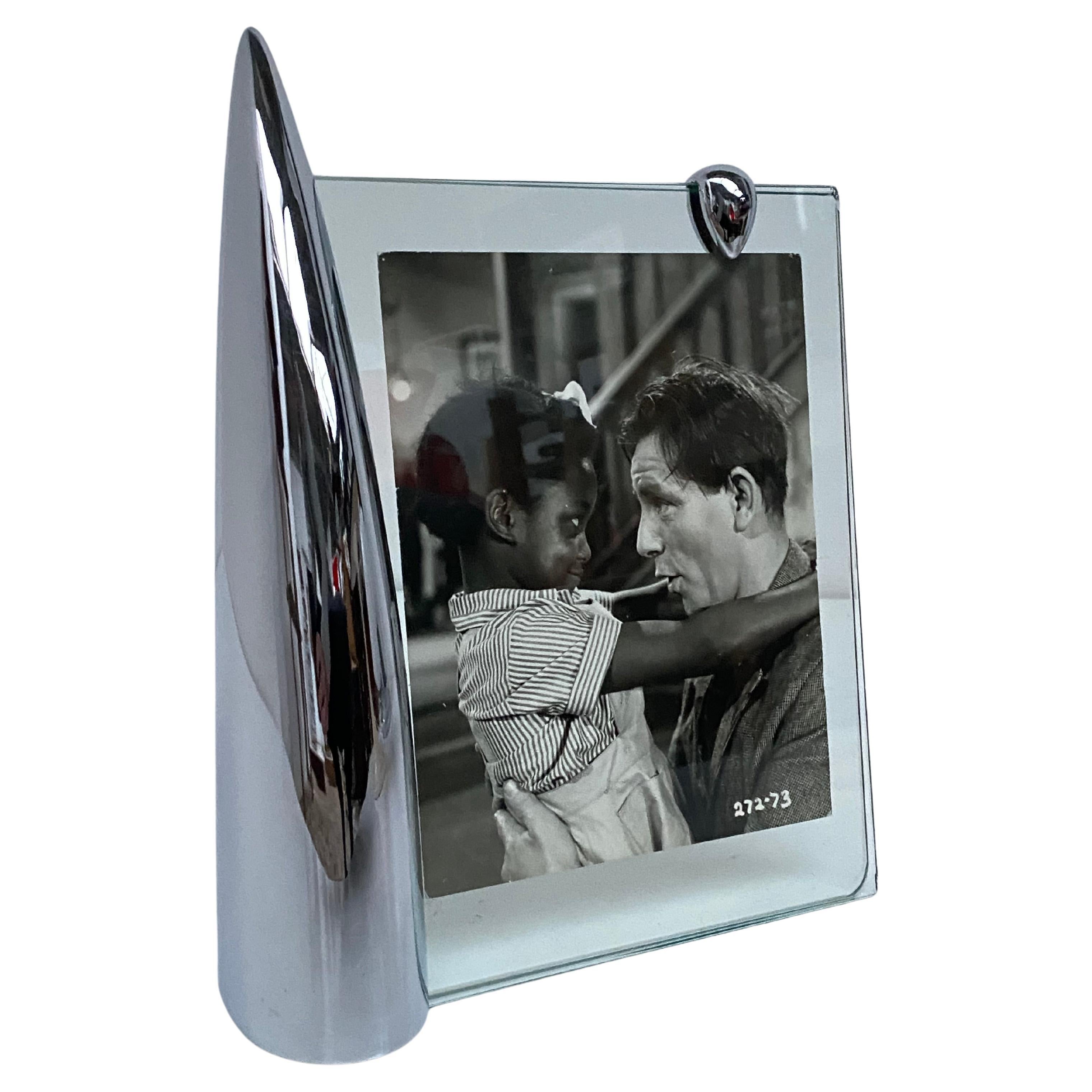 Philippe Starck 1989 Shark Collection Chrome Picture Photo Frame For Sale