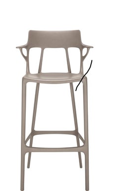 Philippe Starck A I Taburete de bar reciclado gris para Kartell