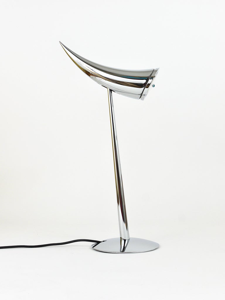 Philippe Starck Ara Table Desk Lamp, Chrome, Post-Modern by Flos Italy ...