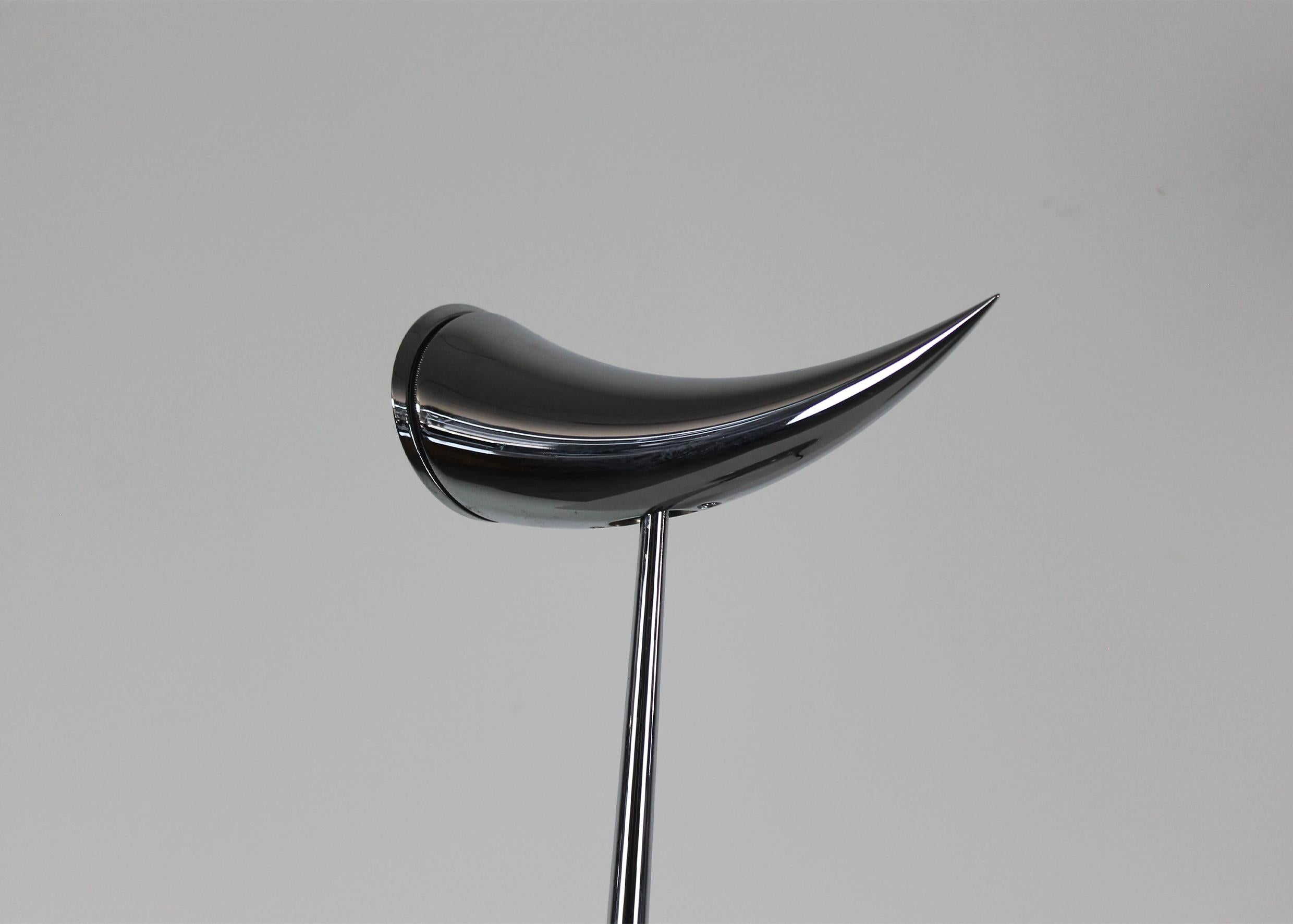 Philippe Starck Ara Table Lamp in Polished Chromed Metal by Flos 1988 In Good Condition For Sale In Montecatini Terme, IT