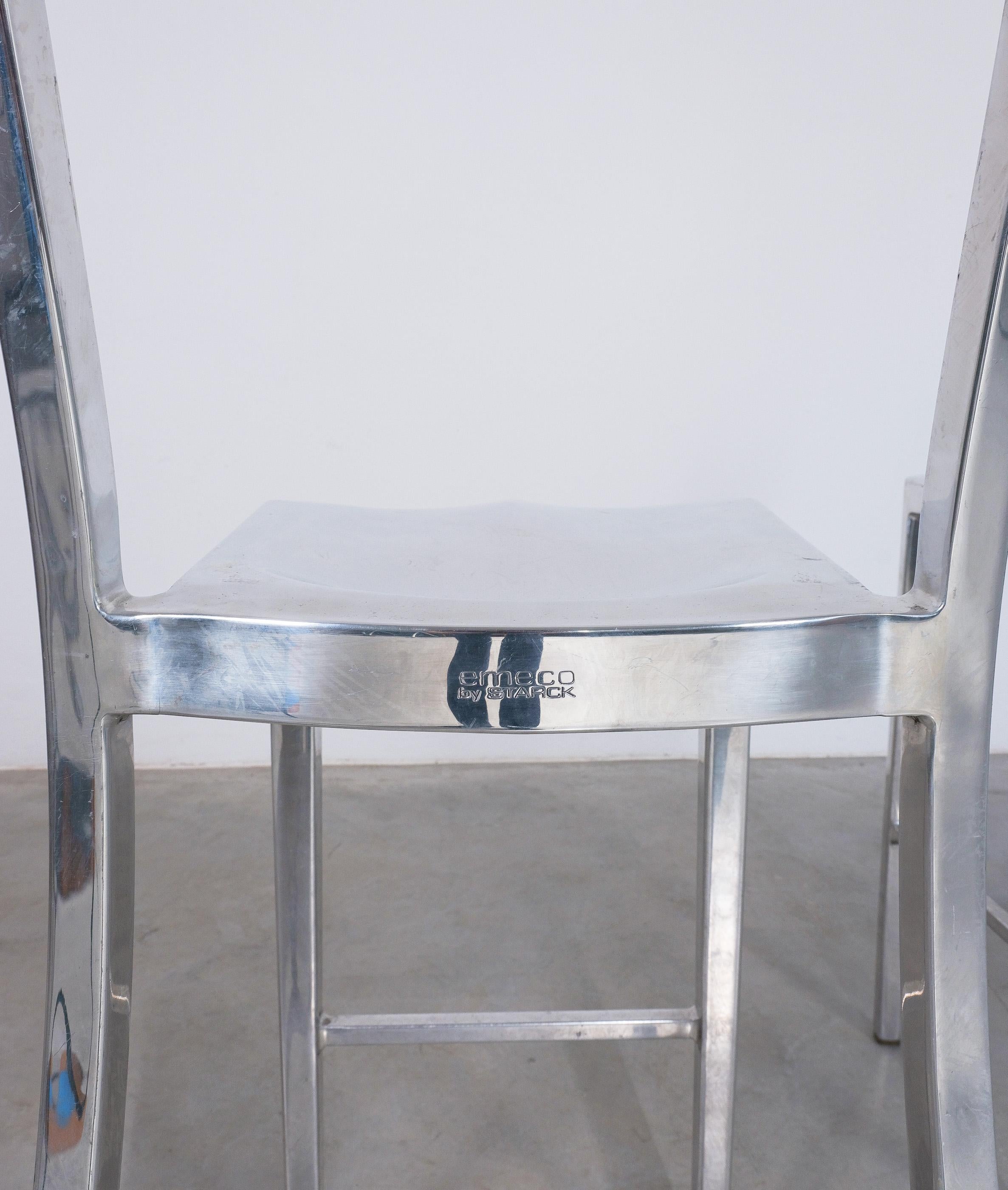 Moderne Tabourets de bar Hudson en aluminium 2000 de Philippe Starck