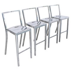 Tabourets de bar Hudson en aluminium 2000 de Philippe Starck