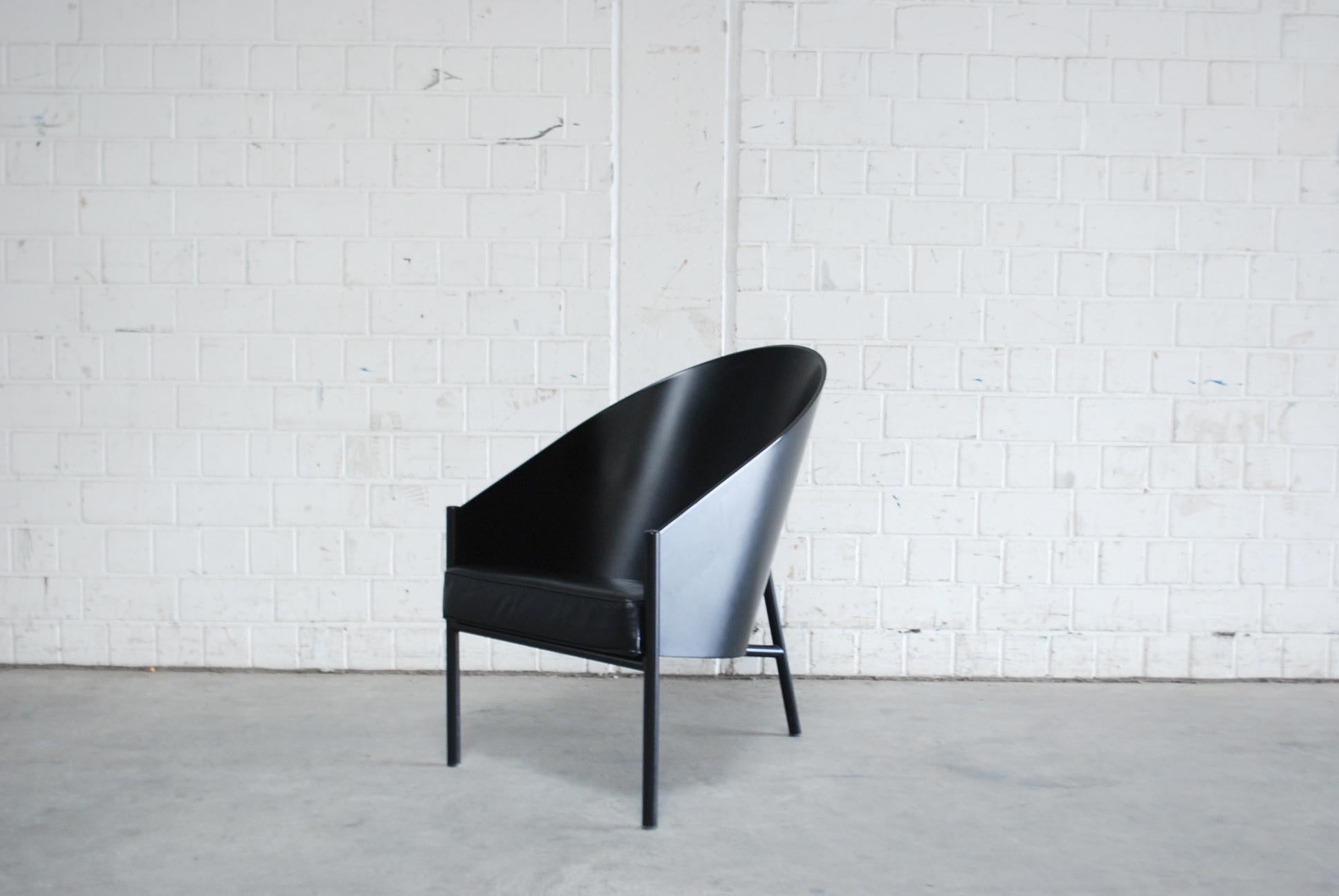 Philippe Starck Black Chair Armchair Driade Aleph Model Pratfall For Sale 3