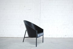 Philippe Starck Black Chair Armchair Driade Aleph Model Pratfall
