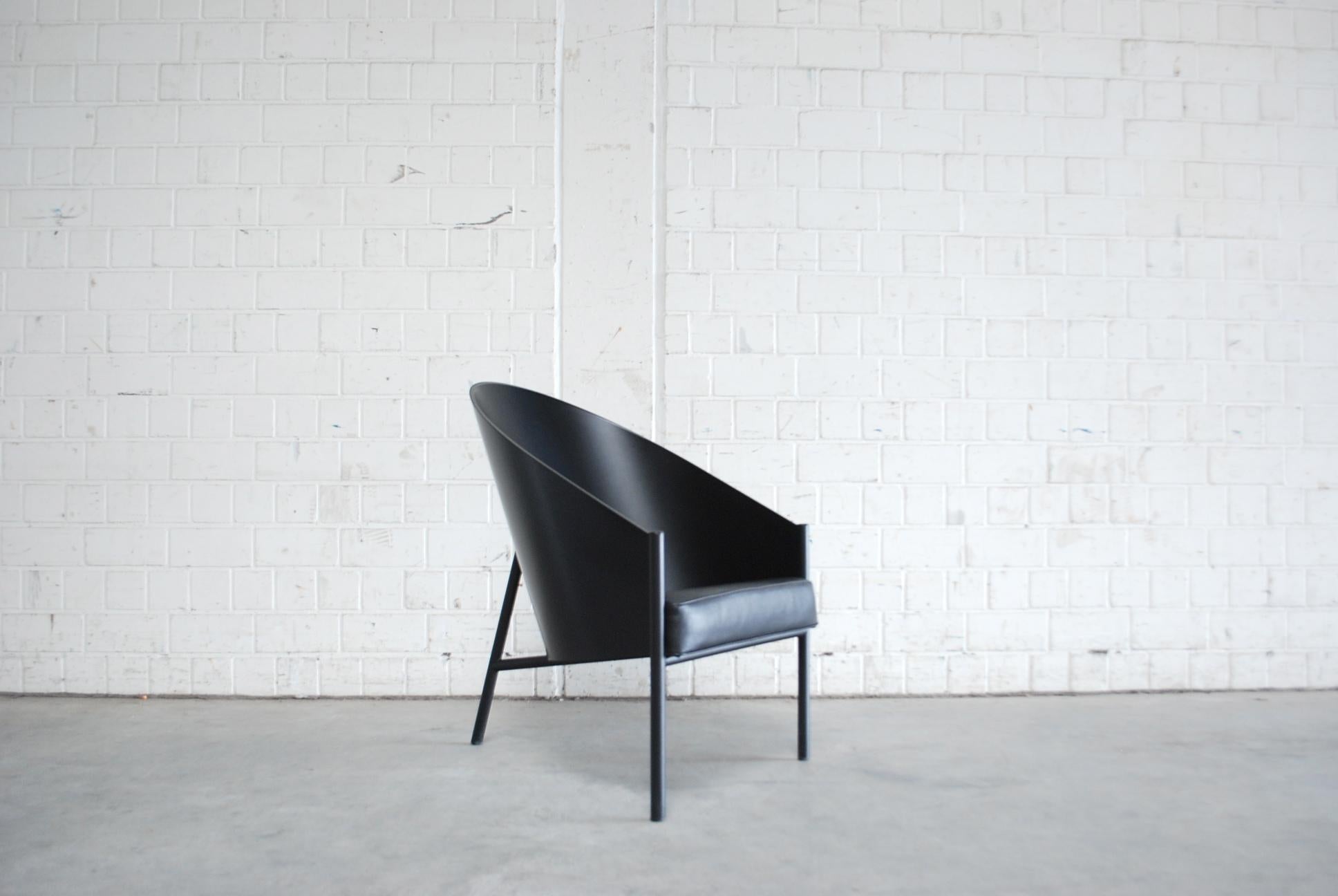 Modern Philippe Starck Black Chair Armchair Driade Aleph Model Pratfall For Sale