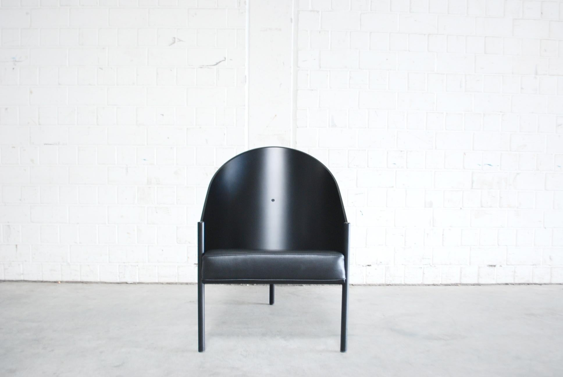 Late 20th Century Philippe Starck Black Chair Armchair Driade Aleph Model Pratfall For Sale