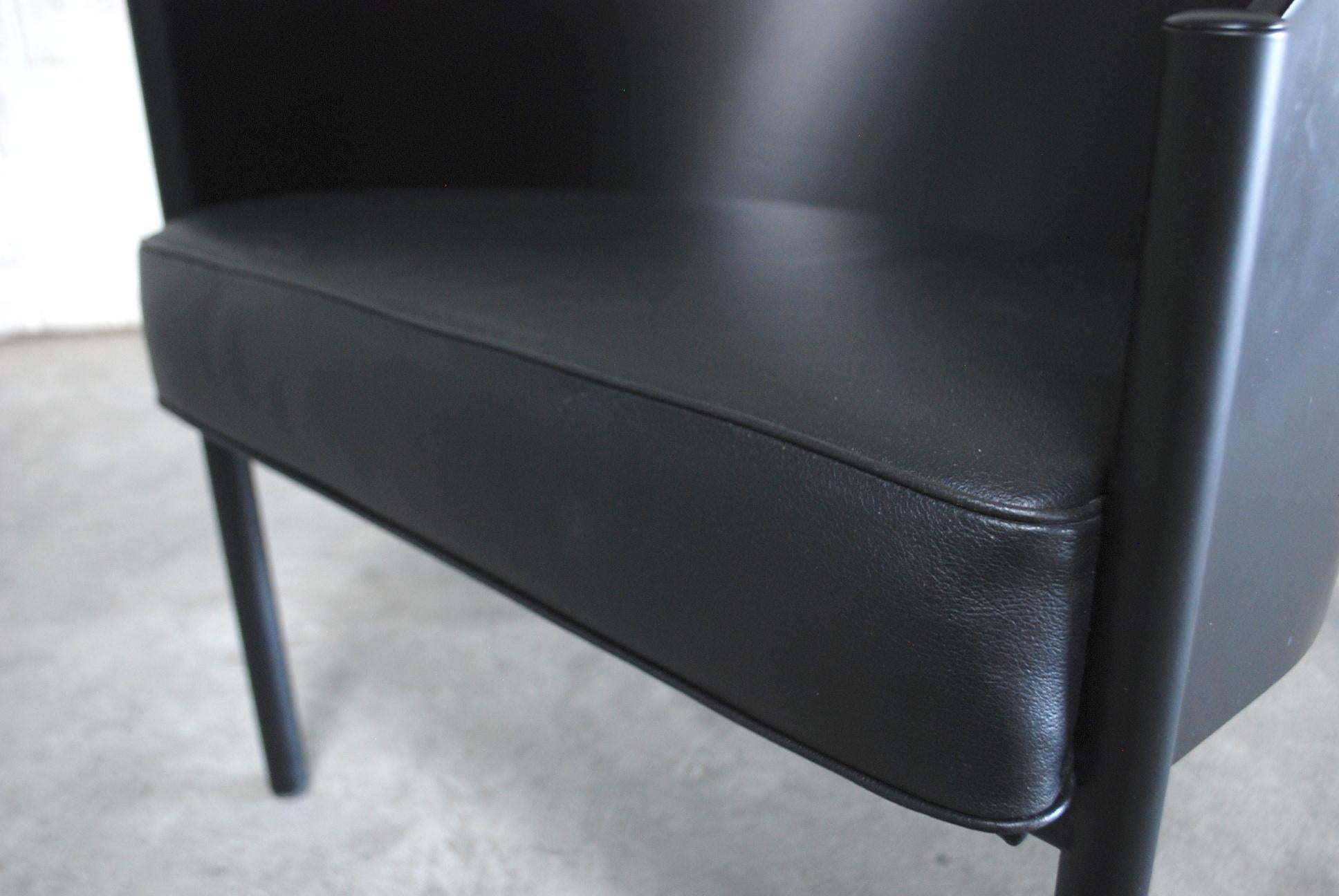 Philippe Starck Black Chair Armchair Driade Aleph Model Pratfall For Sale 1