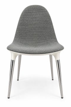 Philippe Starck Caprice Chair for Cassina in Gray Fabric and Chrome, Italy, 2007