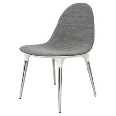 Philippe Starck Caprice Chair for Cassina in Gray Fabric and Chrome, Italy, 2007