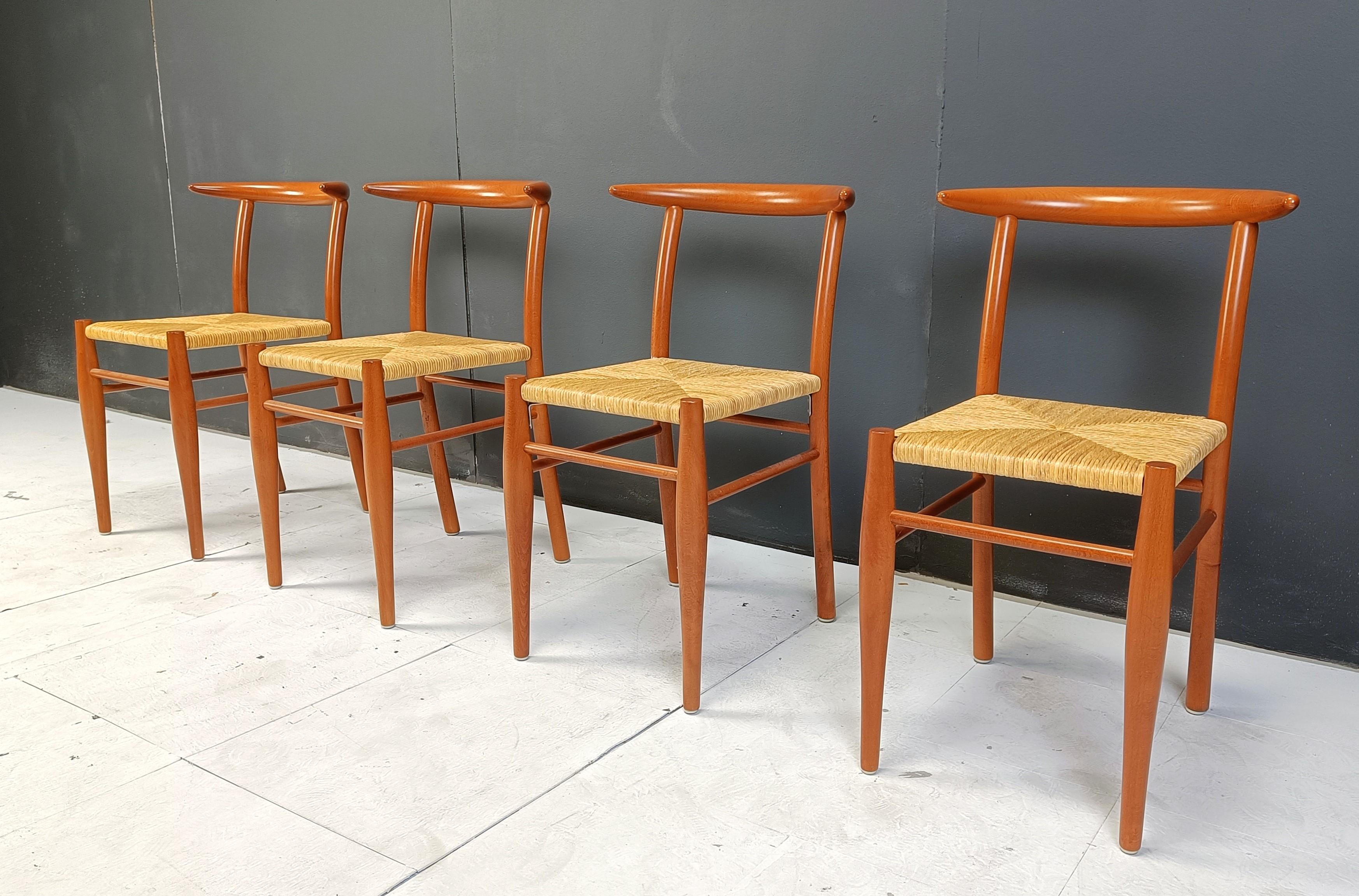 Philippe Starck chairs model Tessa nature edition Driade Aleph 1990 set of 4 3