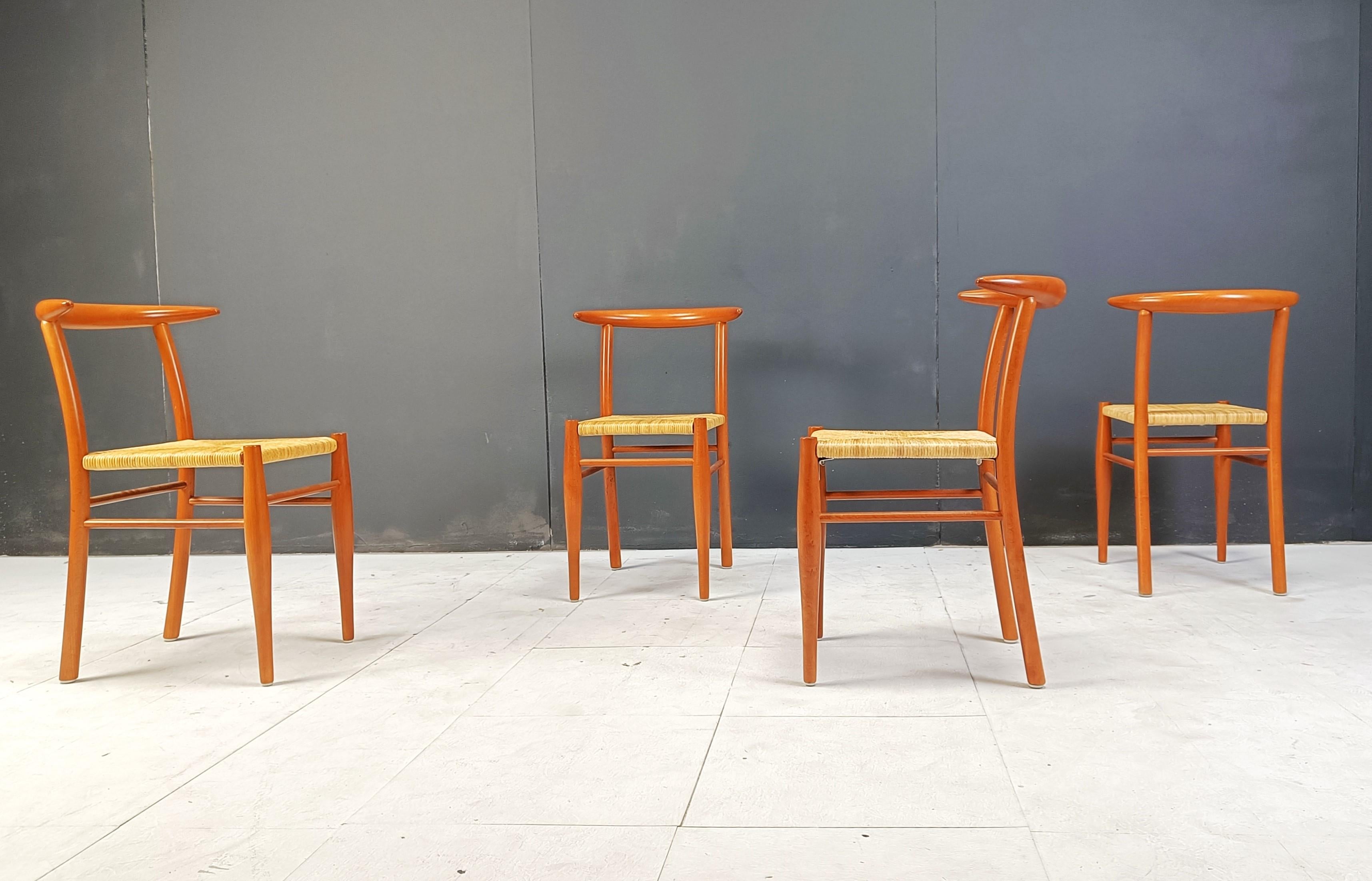 Philippe Starck chairs model Tessa nature edition Driade Aleph 1990 set of 4 4