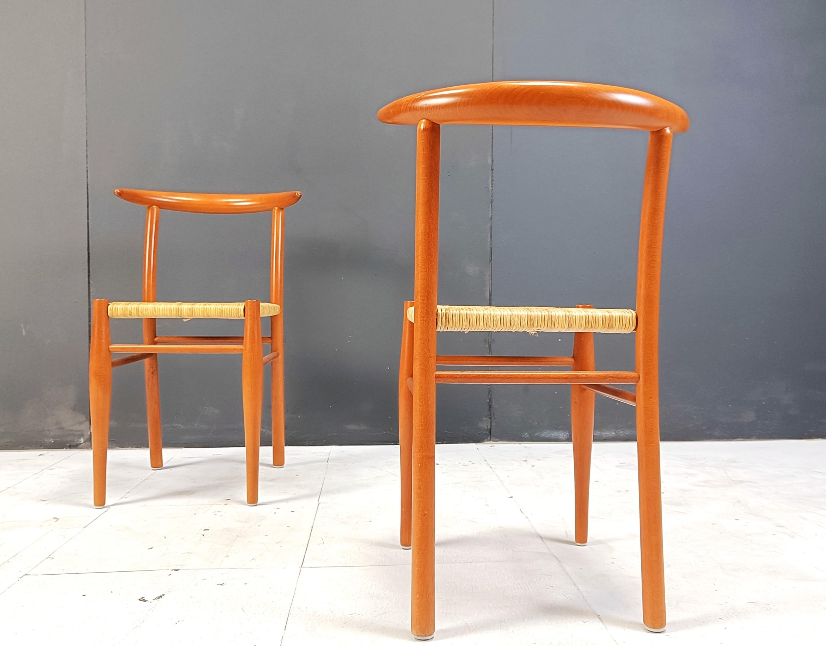 Philippe Starck chairs model Tessa nature edition Driade Aleph 1990 set of 4 5
