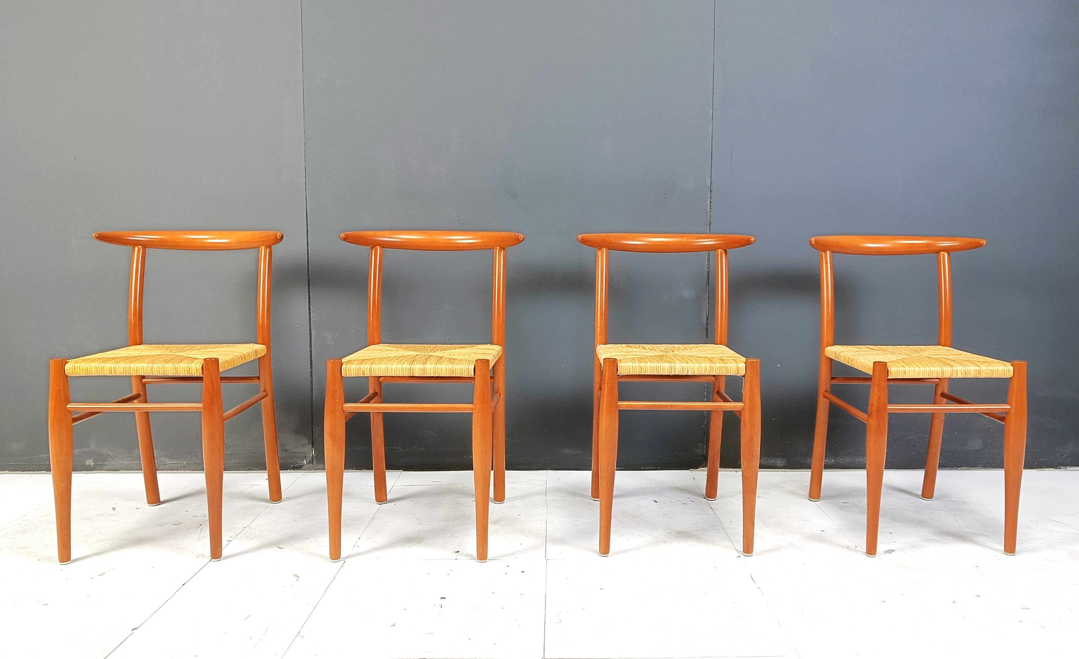 Late 20th Century Philippe Starck chairs model Tessa nature edition Driade Aleph 1990 set of 4