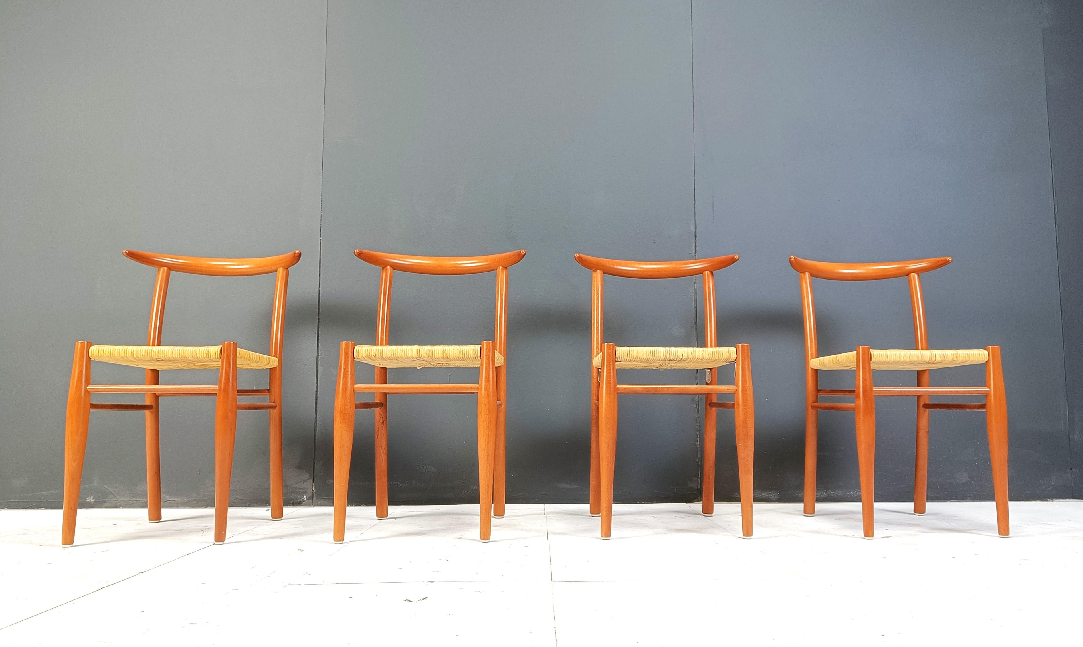 Straw Philippe Starck chairs model Tessa nature edition Driade Aleph 1990 set of 4