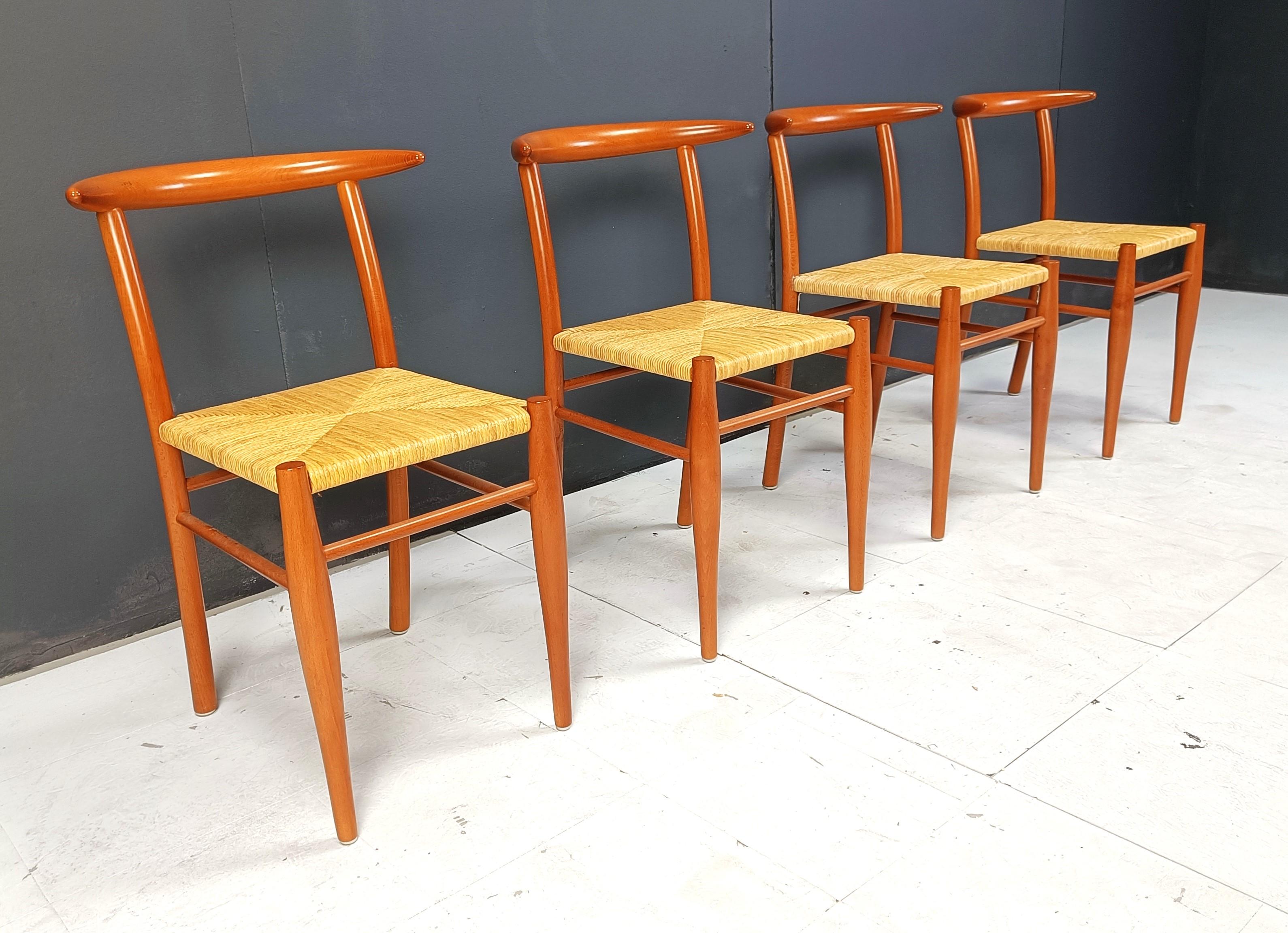 Philippe Starck chairs model Tessa nature edition Driade Aleph 1990 set of 4 1