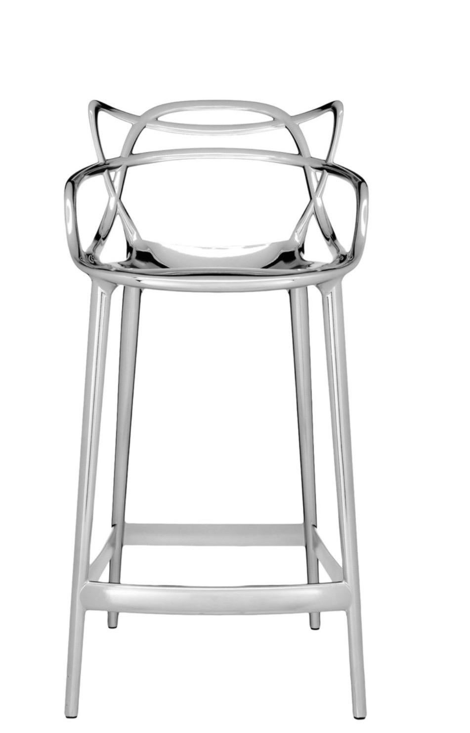 Moderno Sgabello Chrome Masters di Philippe Starck per Kartell in vendita