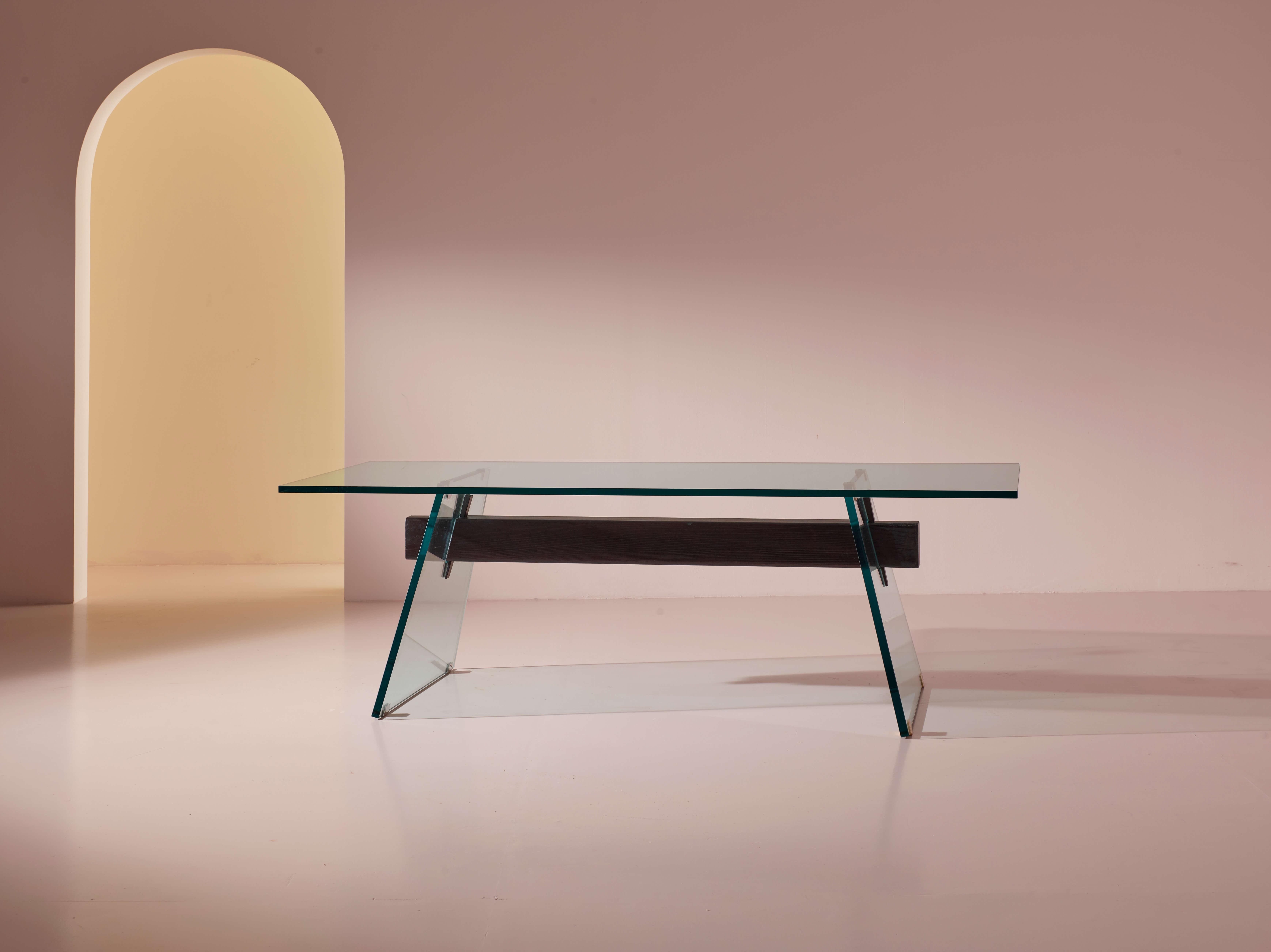 Philippe Starck Compression prototype dining table by Glas Italia, 2024 For Sale 2