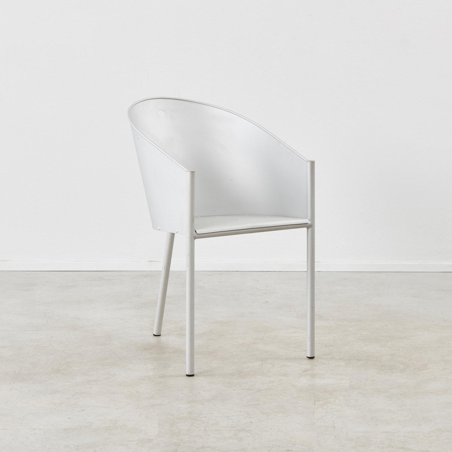 “It does not try to be too demonstrative, it has a certain form of discretion, it is a real success of contemporary furniture,” said Philippe Starck of his postmodern chair for Café Costes in Paris.

Lightweight in anodized aluminium, his design