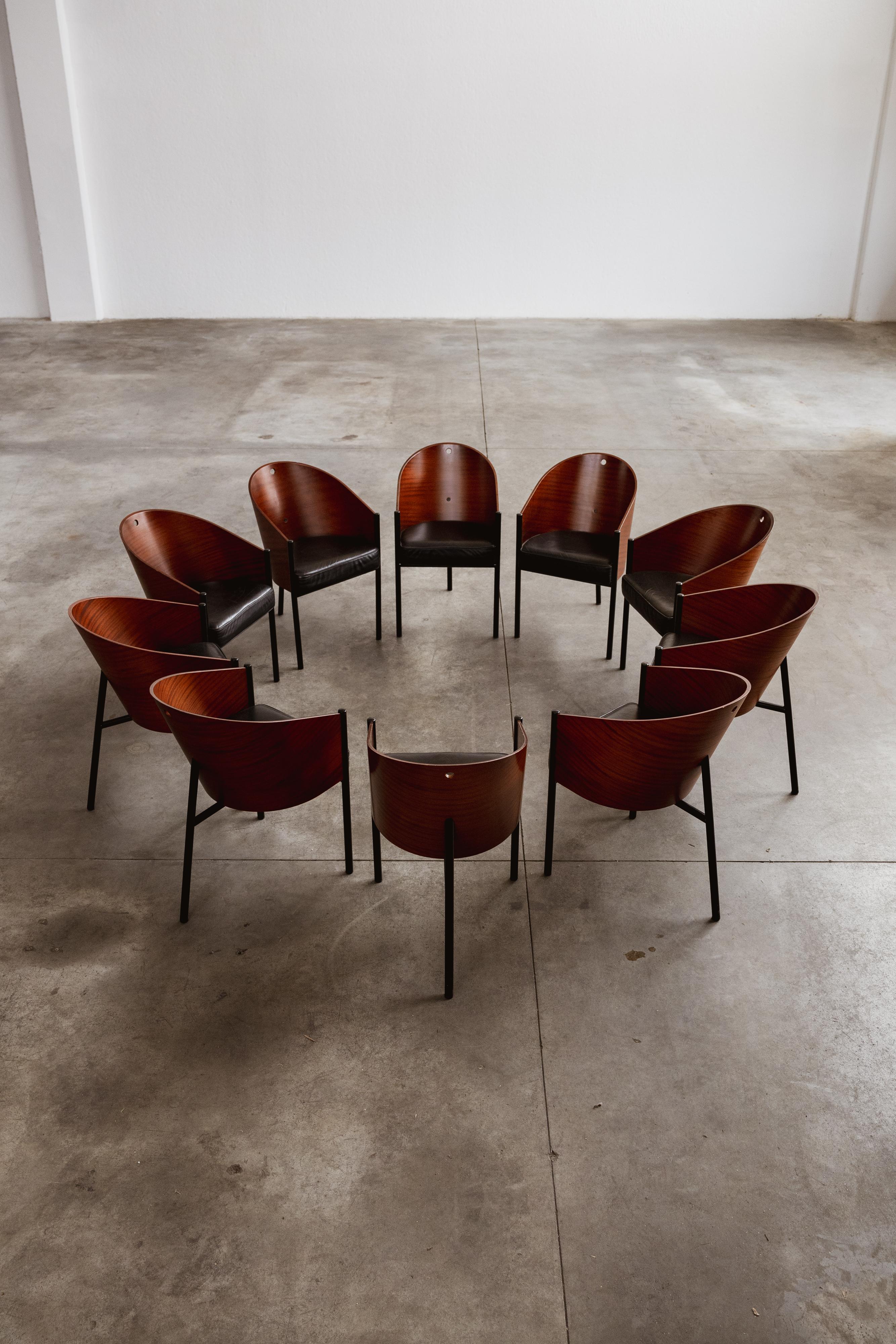 Philippe Starck Costes Esszimmerstühle für Driade, 1984, Set von 10 Stühlen im Angebot 3