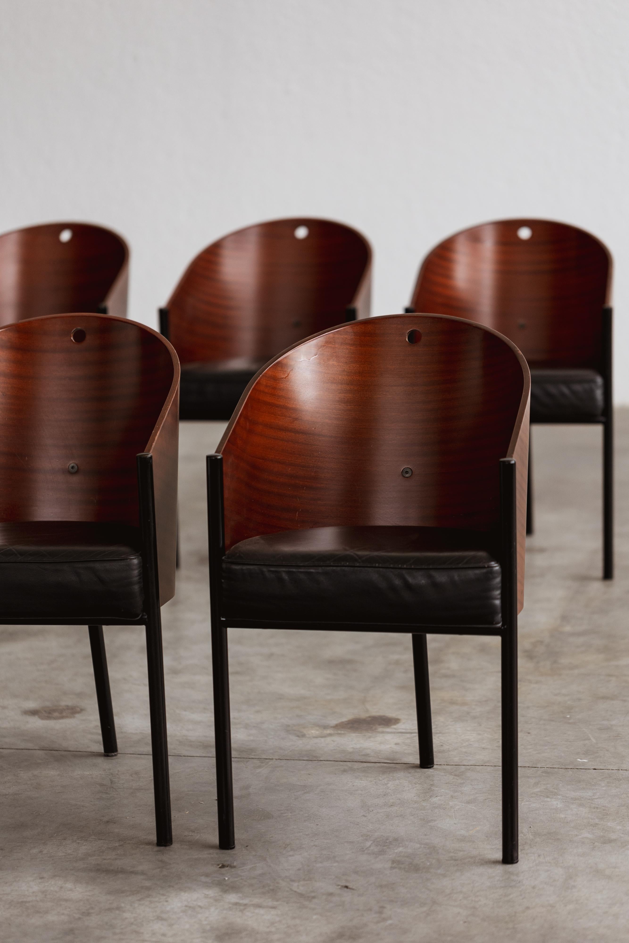 Philippe Starck Costes Esszimmerstühle für Driade, 1984, Set von 10 Stühlen im Angebot 4