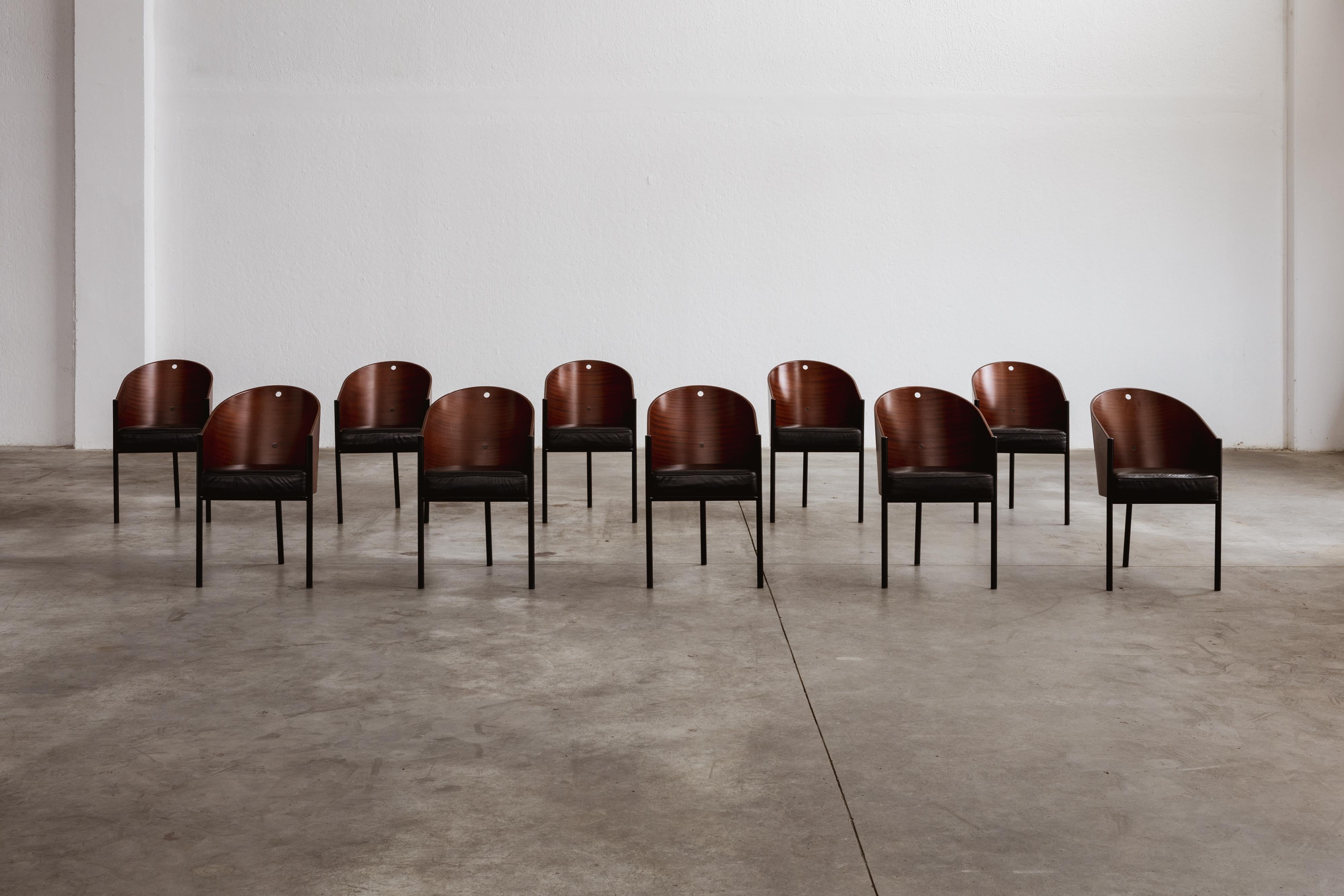 Philippe Starck Costes Esszimmerstühle für Driade, 1984, Set von 10 Stühlen (Italienisch) im Angebot