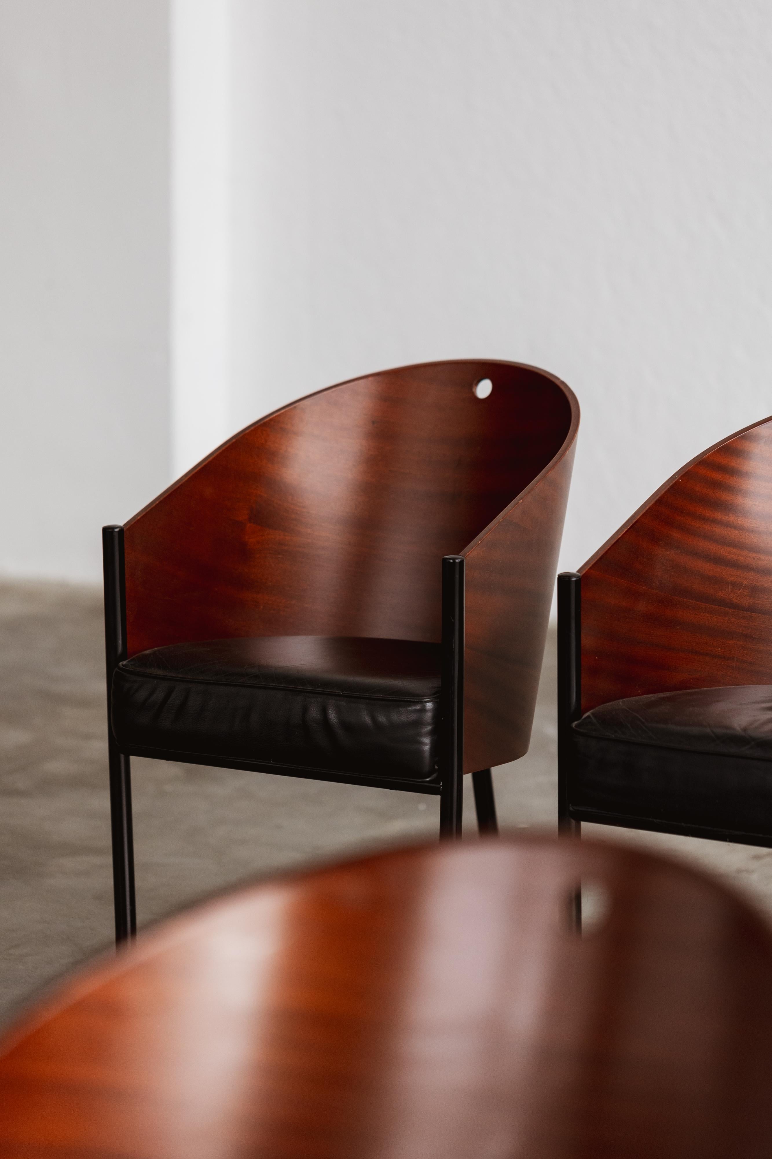 Philippe Starck Costes Esszimmerstühle für Driade, 1984, Set von 10 Stühlen (Stahl) im Angebot