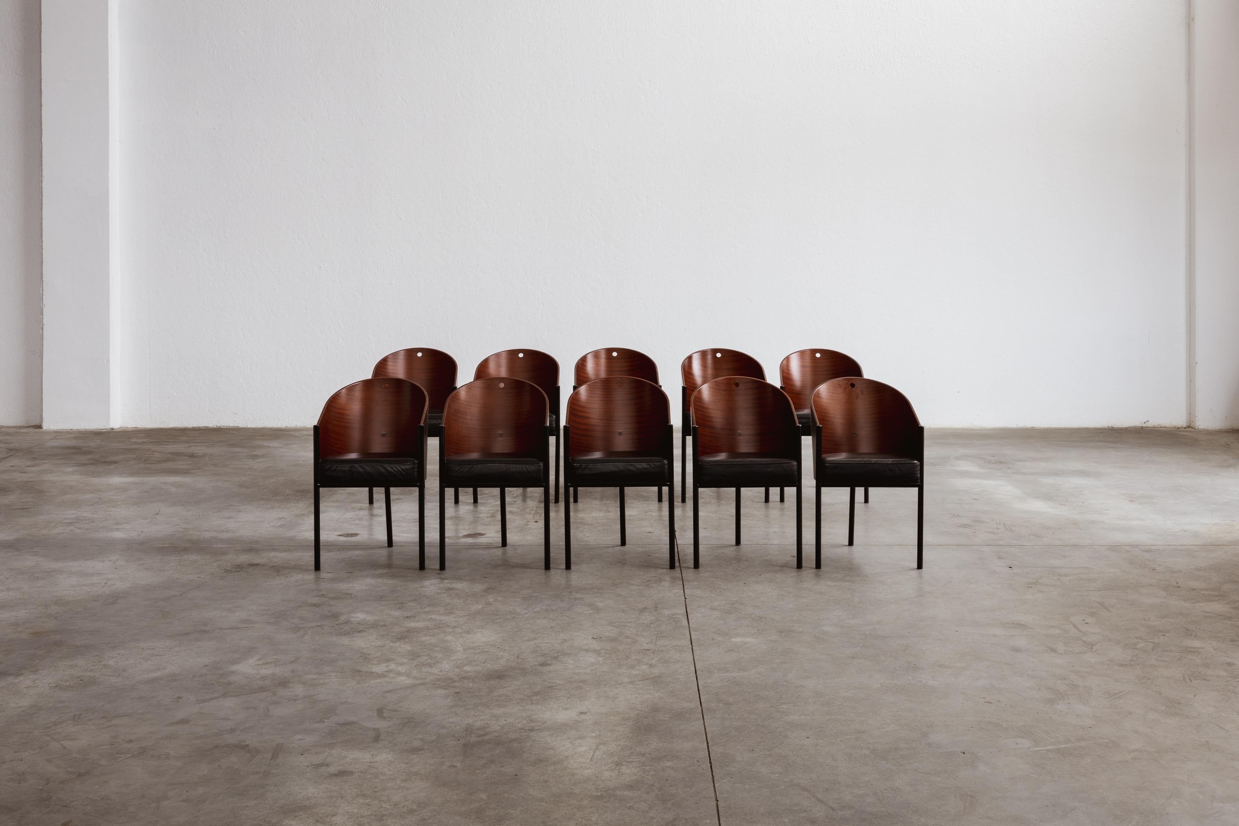 Philippe Starck Costes Esszimmerstühle für Driade, 1984, Set von 10 Stühlen im Angebot 1