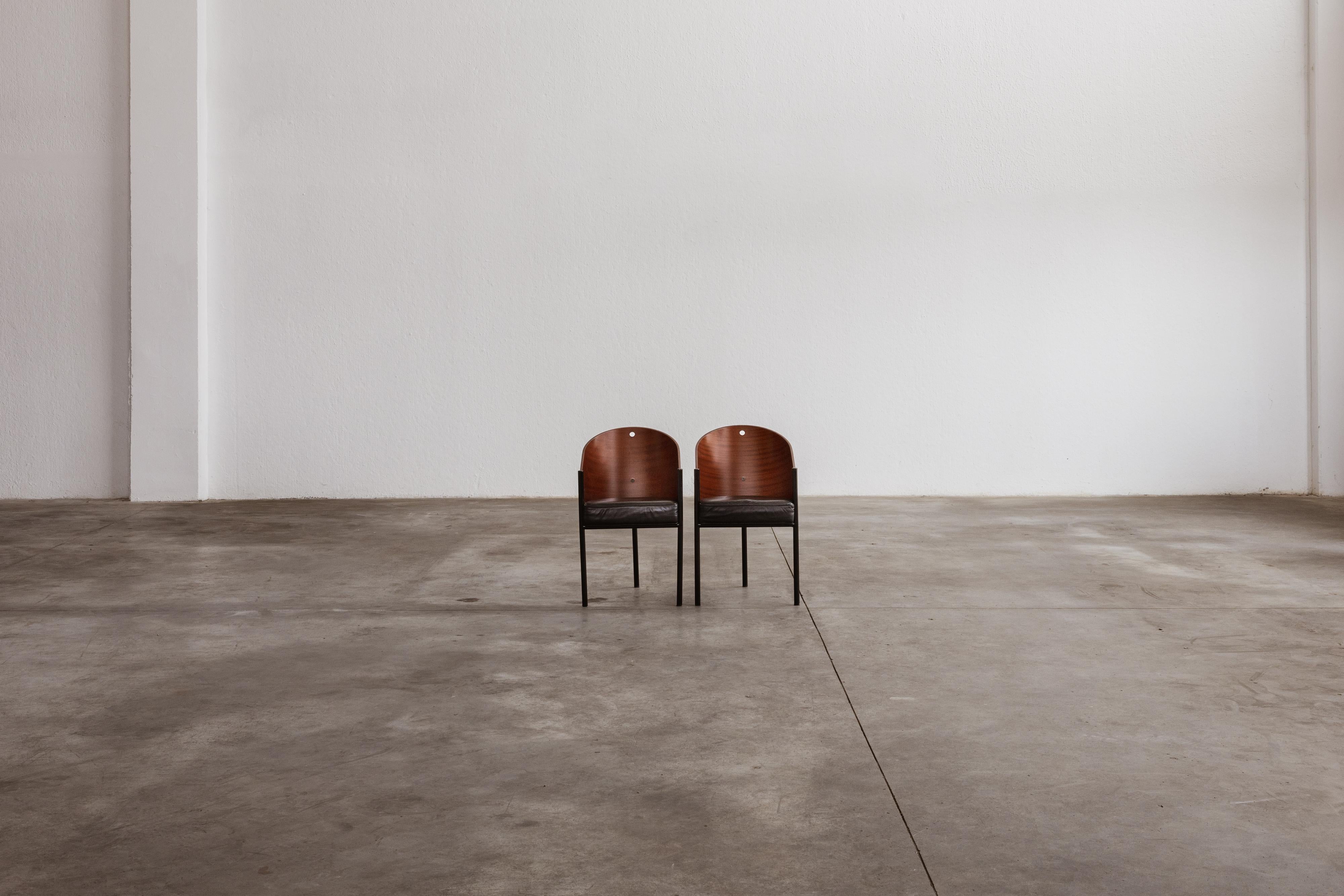 Philippe Starck Costes Esszimmerstühle für Driade, 1984, 2er-Set im Angebot 9