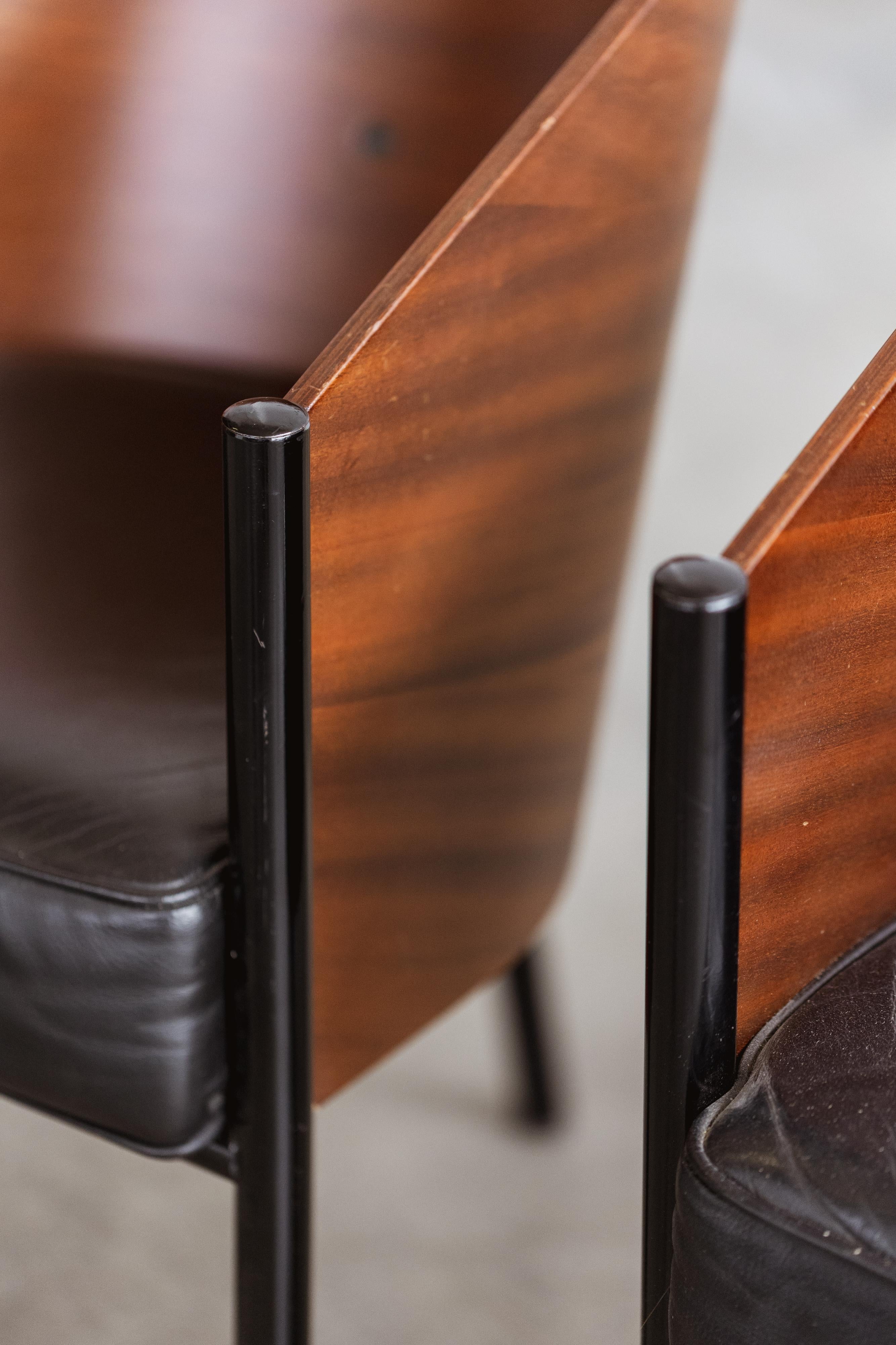 Philippe Starck Costes Esszimmerstühle für Driade, 1984, 2er-Set (Moderne der Mitte des Jahrhunderts) im Angebot