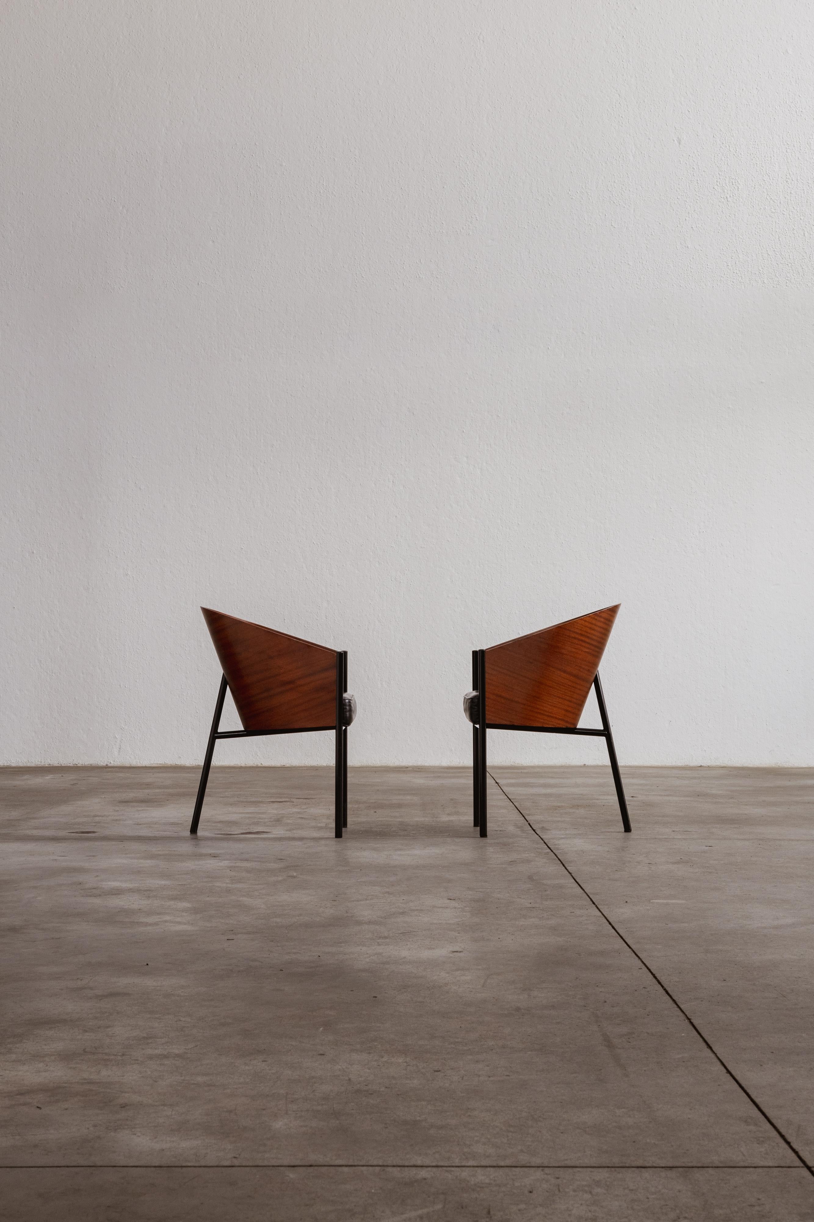 Philippe Starck Costes Esszimmerstühle für Driade, 1984, 2er-Set (Italienisch) im Angebot