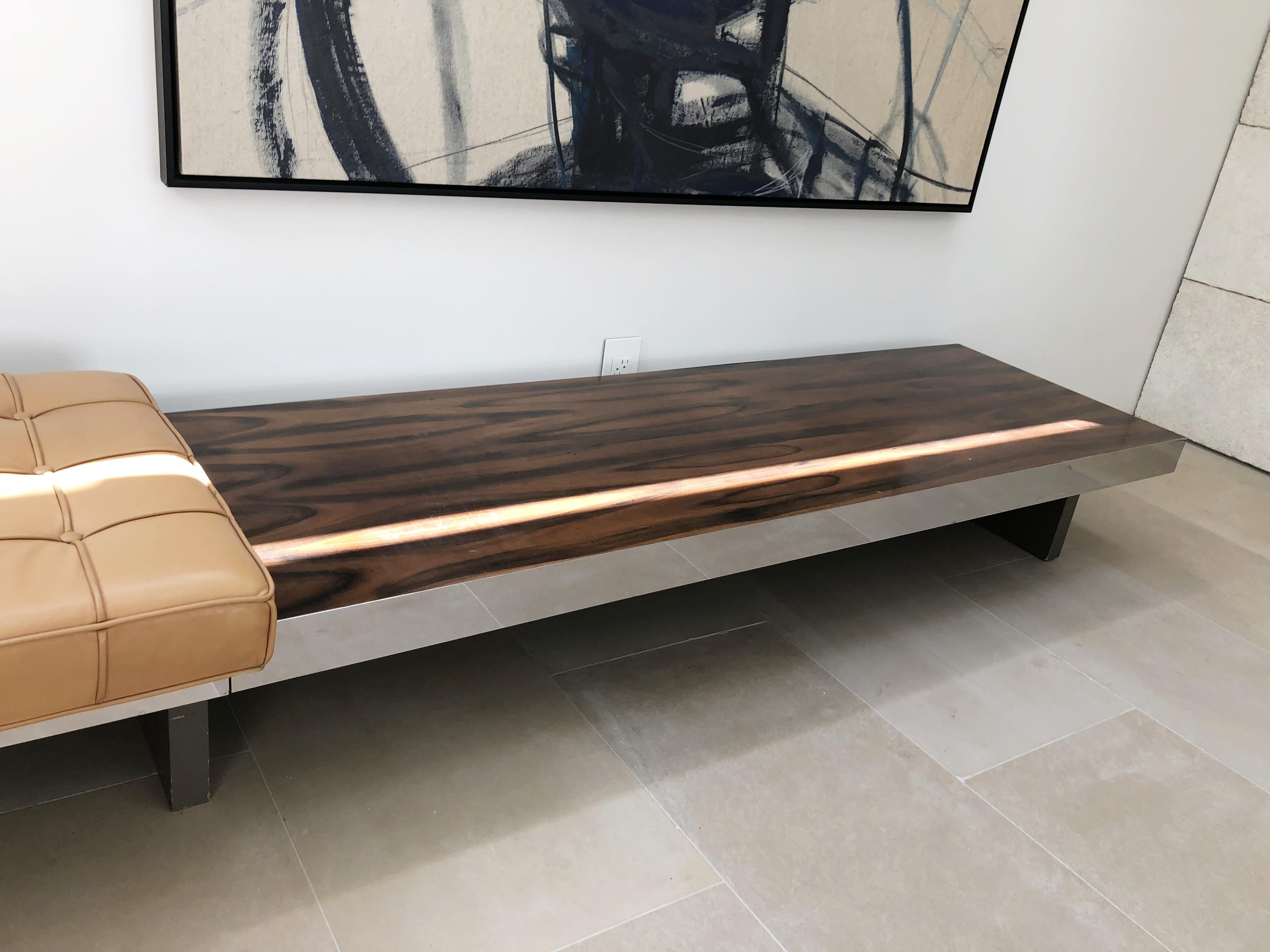 Veneer Philippe Starck Custom Bench for the SLS Hotel in Los Angeles For Sale