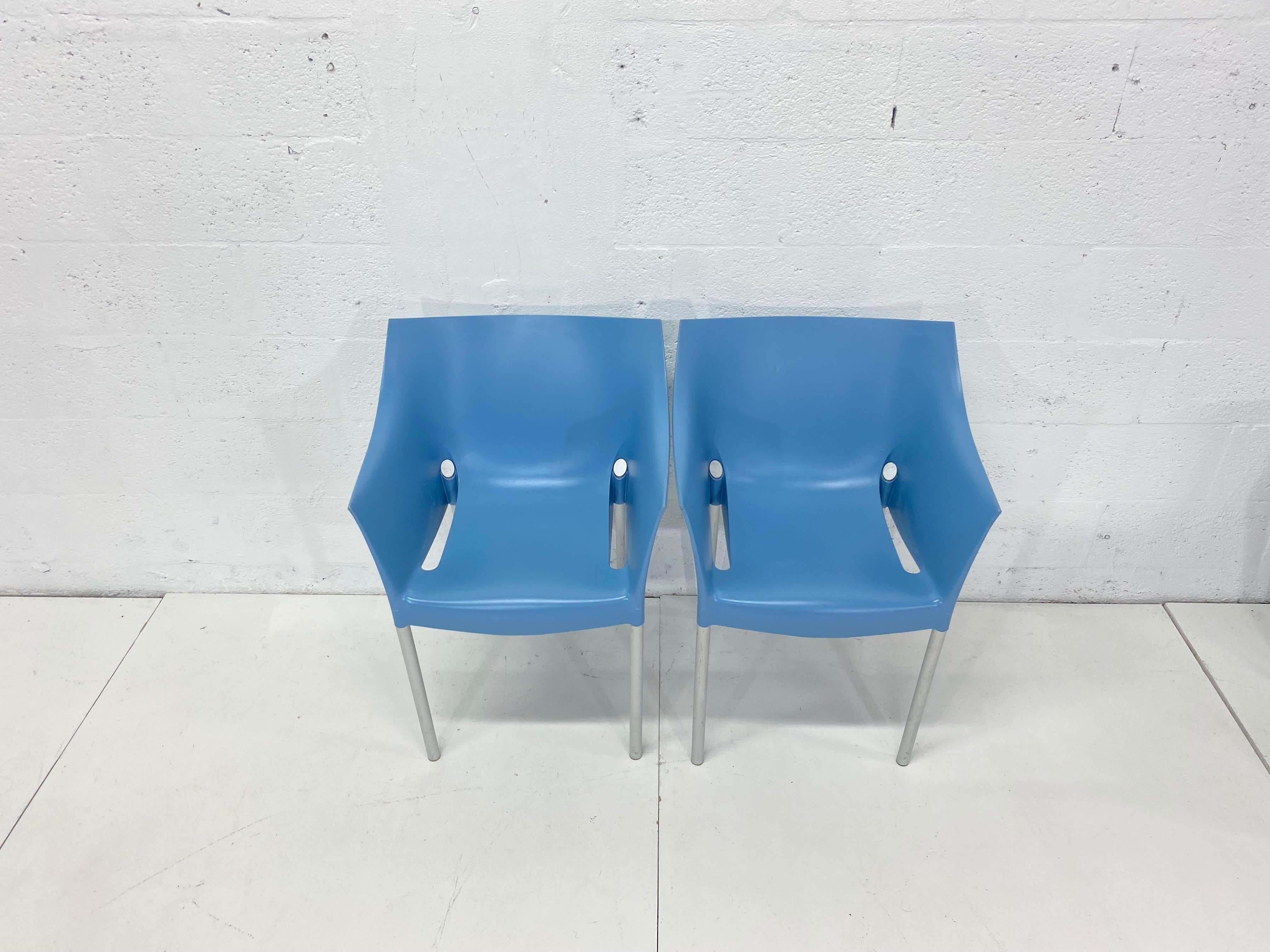 Philippe Starck Dr. No Blue Dining Chairs for Kartell 3