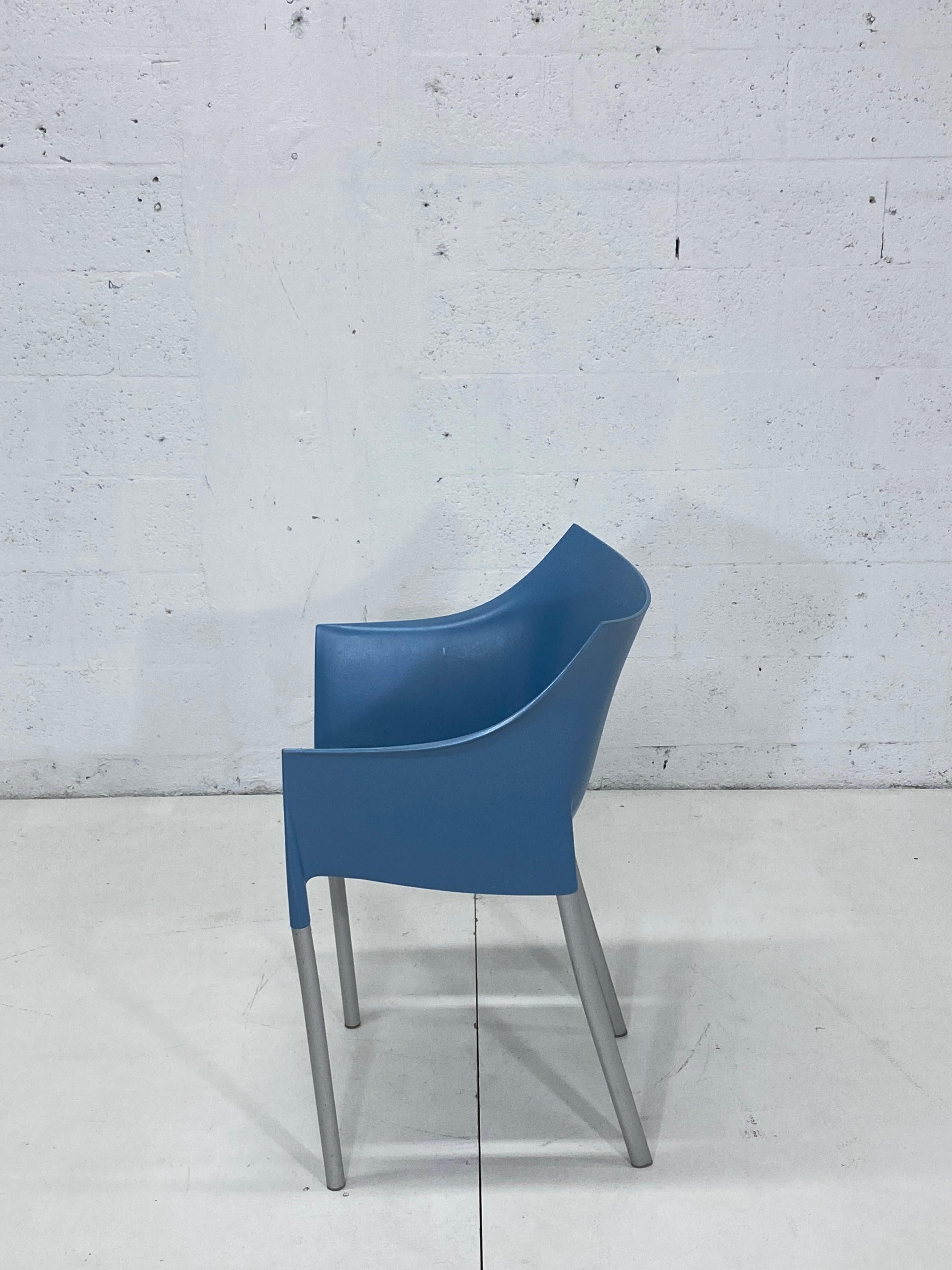 Modern Philippe Starck Dr. No Blue Dining Chairs for Kartell