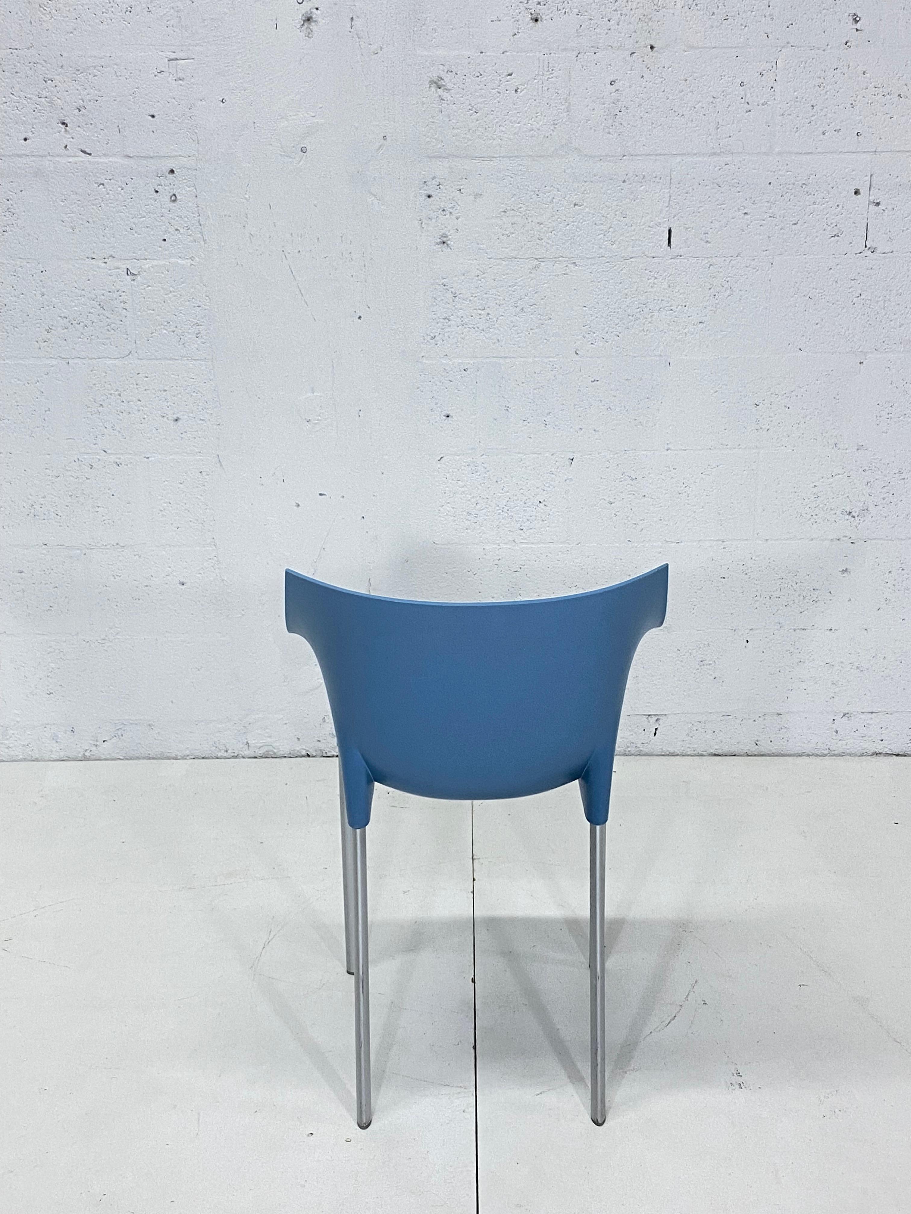 Italian Philippe Starck Dr. No Blue Dining Chairs for Kartell
