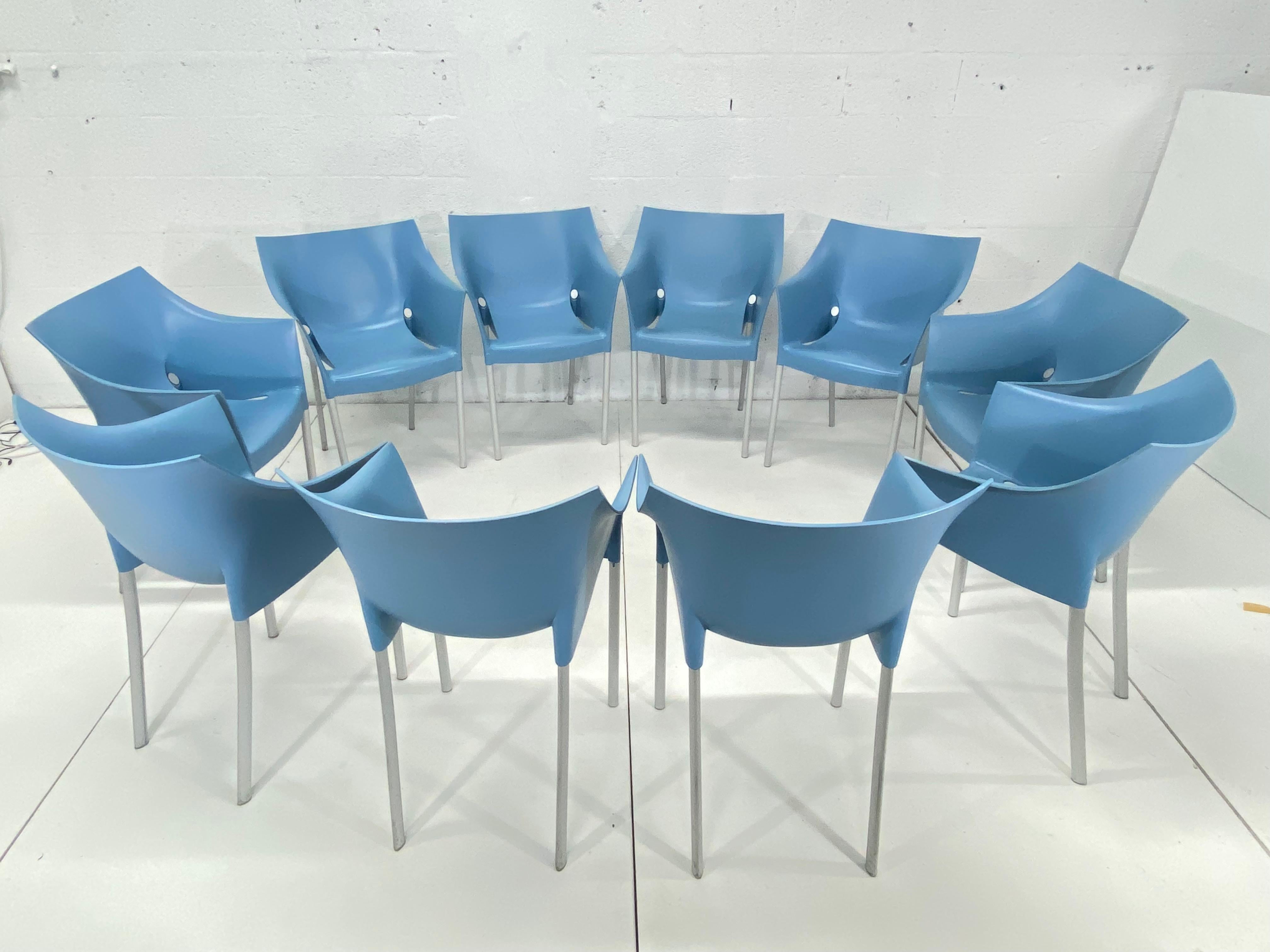 20th Century Philippe Starck Dr. No Blue Dining Chairs for Kartell