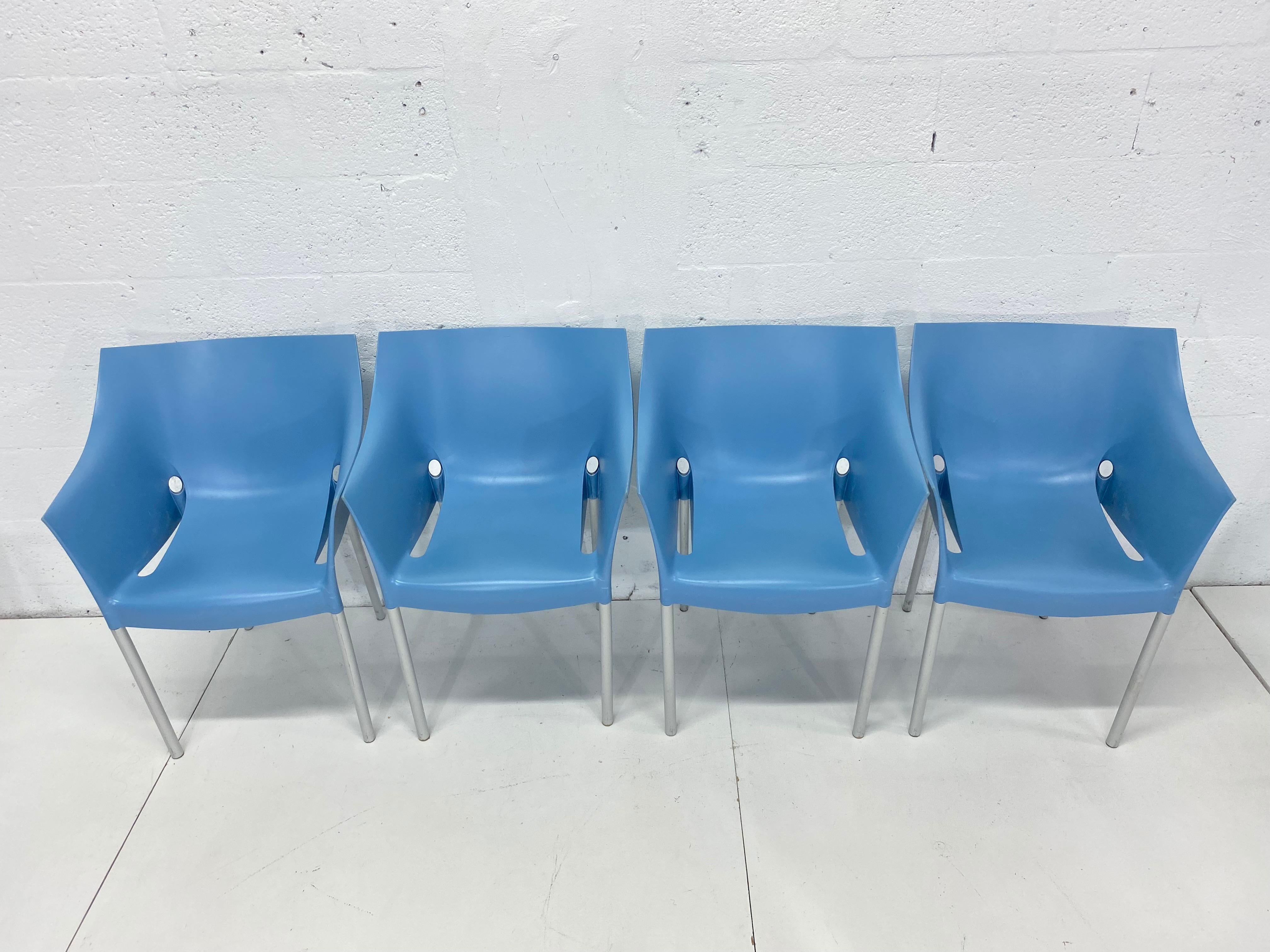 Philippe Starck Dr. No Blue Dining Chairs for Kartell 2