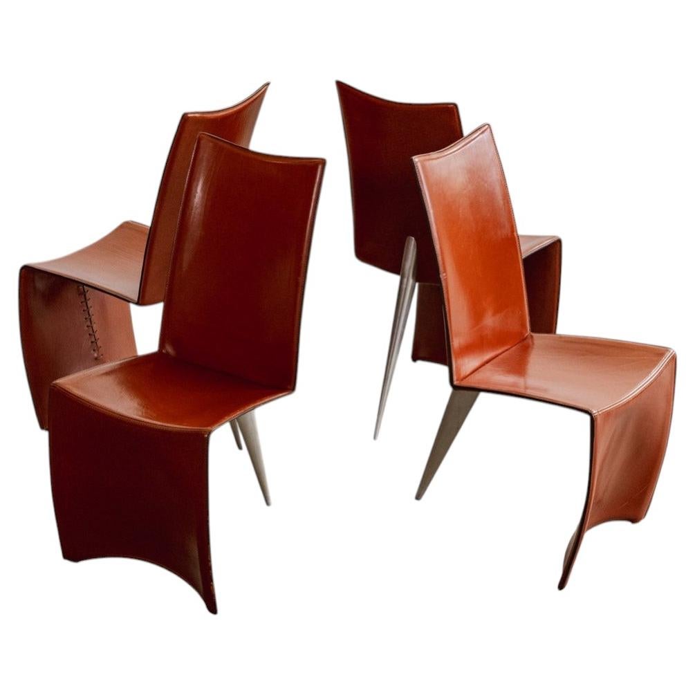 Philippe Starck "Ed Archer" Dining Chairs for Driade, 1986, Set of 4 For Sale