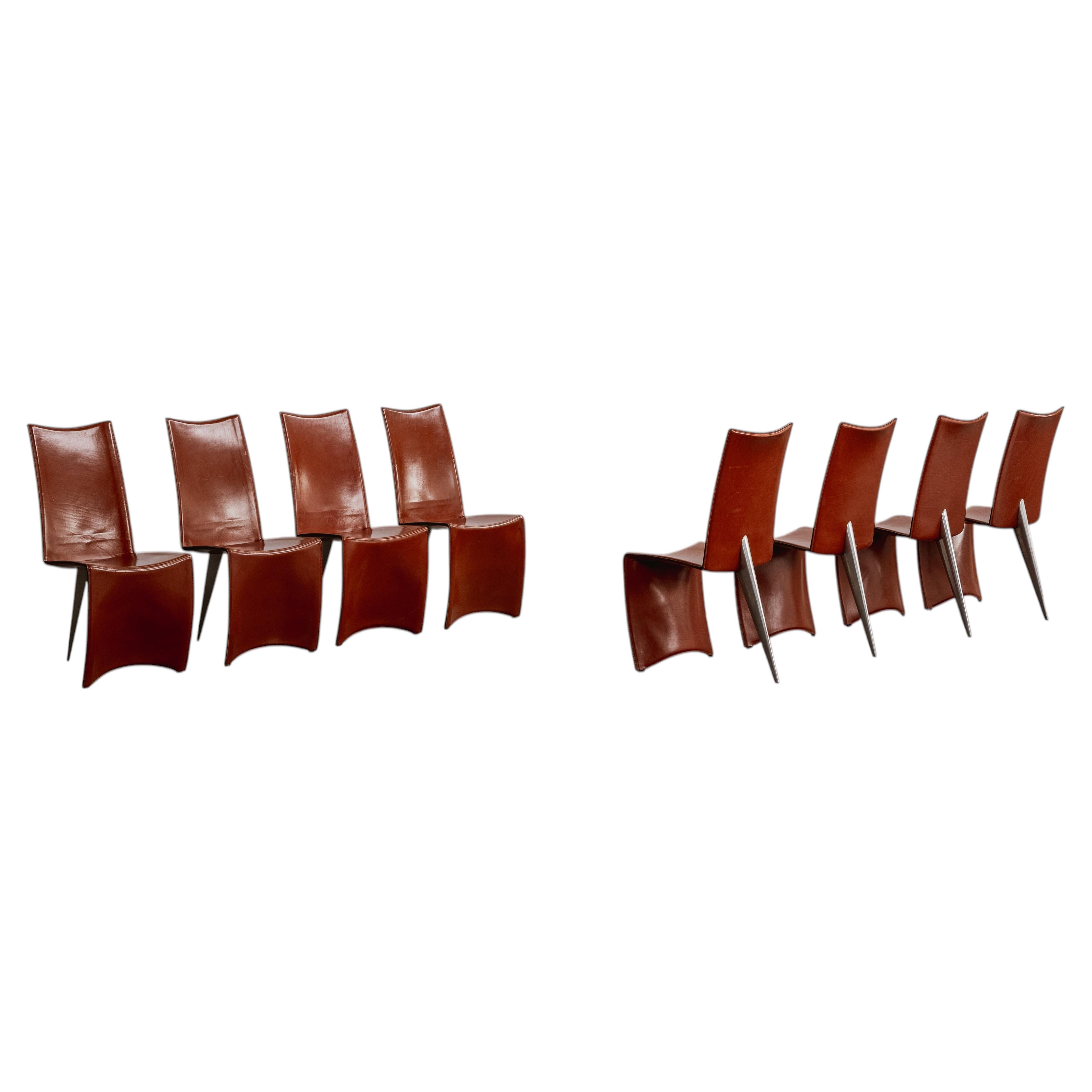Philippe Starck "Ed Archer" Dining Chairs for Driade, 1986, Set of 8