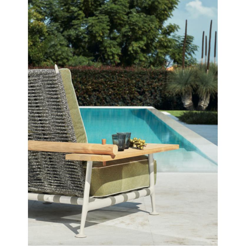 Philippe Starck 'Fenc-e-nature' Outdoor-Sofa, Stahl, Teakholz und Stoff von Cassina (Moderne der Mitte des Jahrhunderts) im Angebot