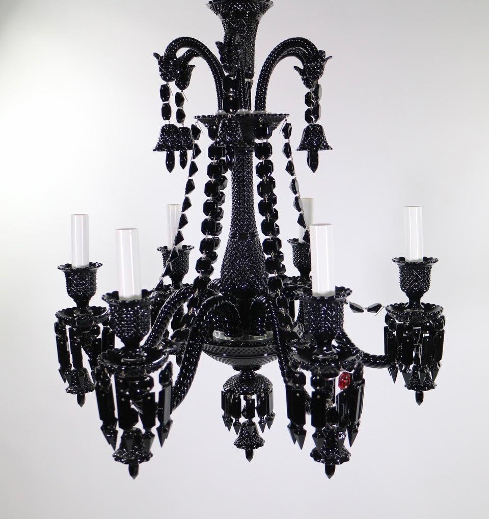 Philippe Starck pour Baccarat : lustre en cristal noir 'Zenith' 1